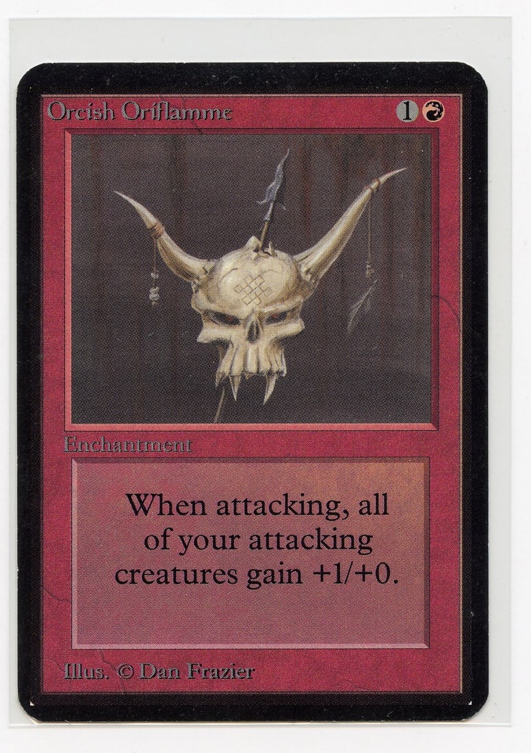 Orcish Oriflamme - Alpha (EX): Orcish Oriflamme from Limited Edition Alpha in Excellent condition, with only very minor border wear and surface marks,