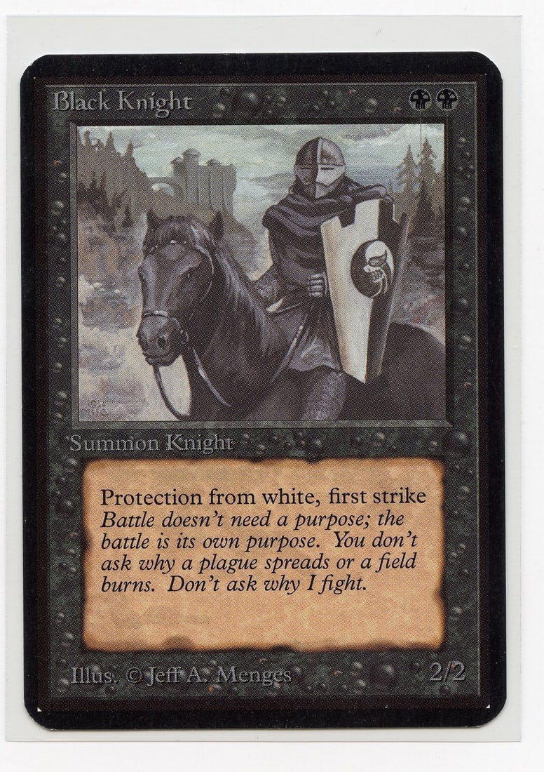 Black Knight - Alpha (EX+): Black Knight from Limited Edition Alpha in Excellent+ condition, with only extremely minor border wear and surface marks.