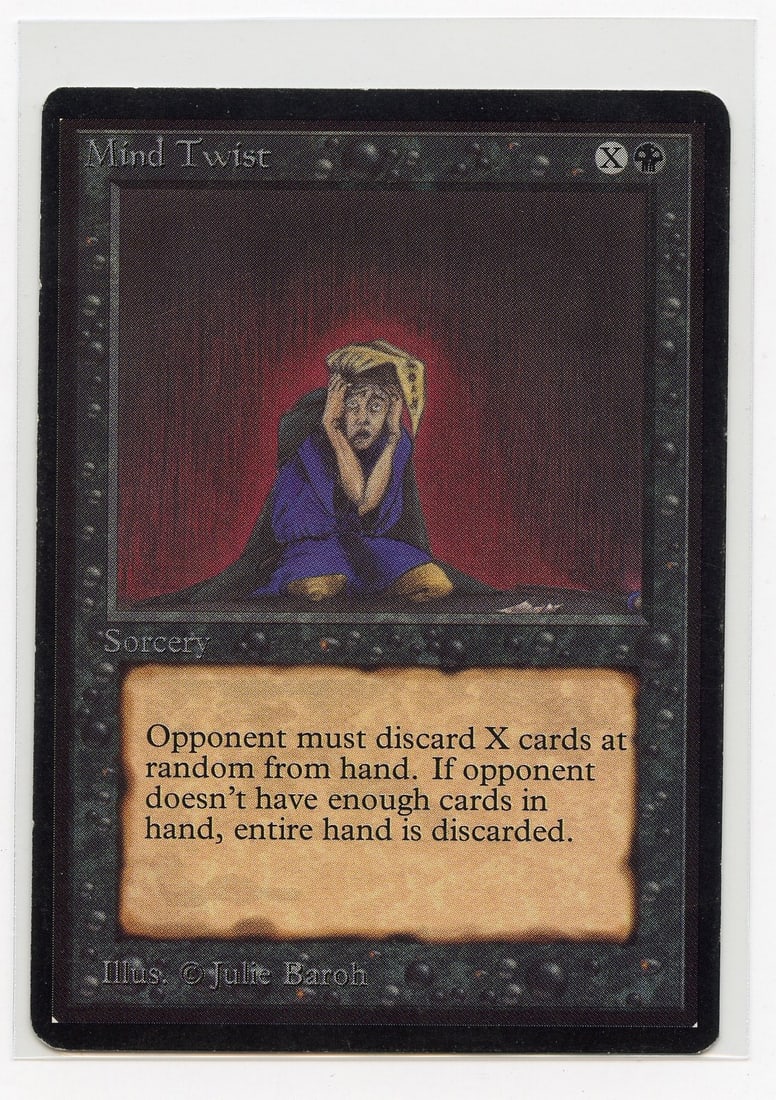 Mind Twist - Beta (GD): Mind Twist from Limited Edition Beta in Good condition, with some border wear and surface marks and dents.