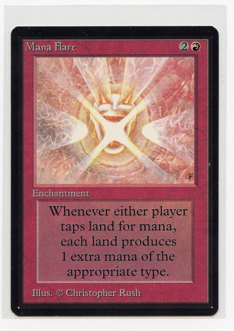 Mana Flare - Beta (EX+): Mana Flare from Limited Edition Beta in Excellent+ condition, with only extremely minor border wear and surface marks.
