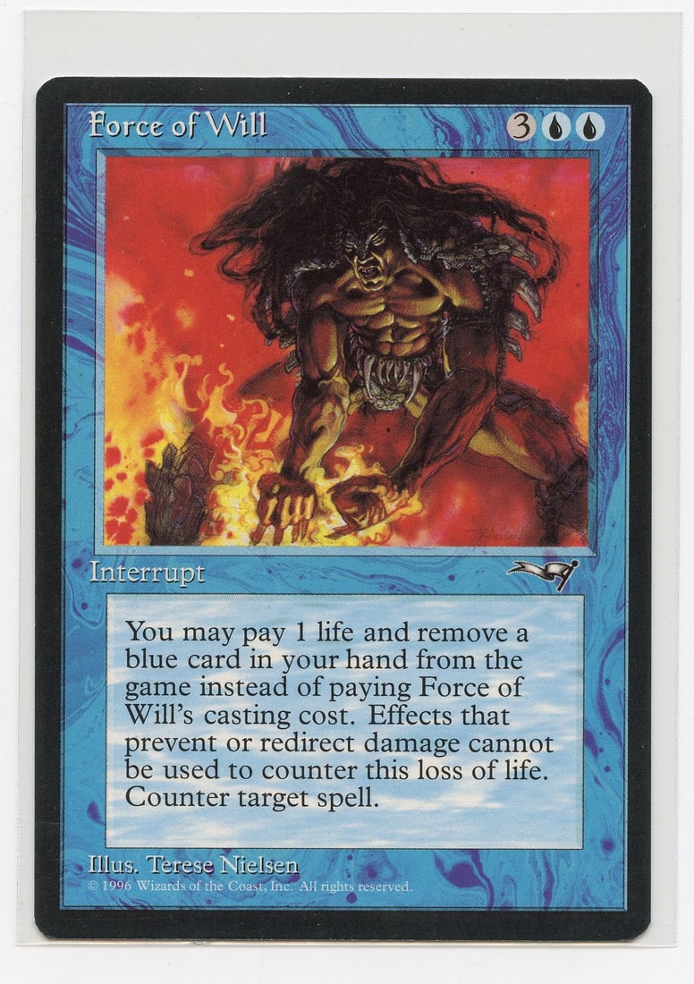 Force of Will - Alliances (NM): Force of Will from Alliances, in Near Mint condition with almost no signs of use.
