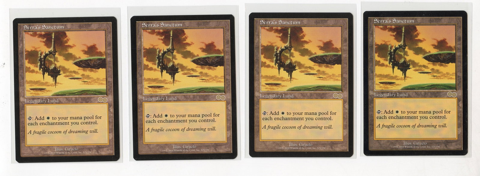 Serra's Sanctum - Urza's Saga PLAYSET (GD/EX) (1 of 2)
