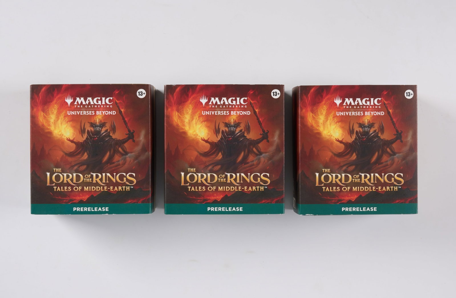 The Lord of the Rings: Tales of Middle-Earth Prerelease Kits (x3 copies): This lot features x3 Lord of the Rings: Tales of Middle-Earth Prerelease Kits in new and sealed condition.