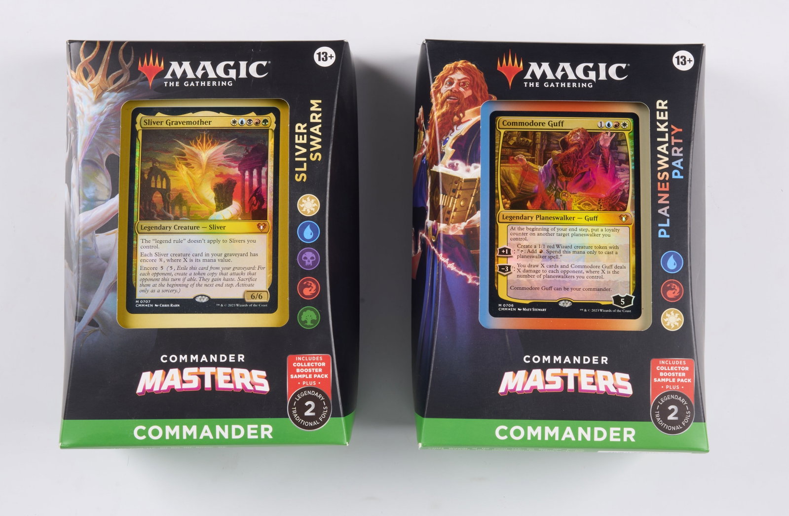 Commander Masters X2 Deck Bundle: This lot features x2 Commander Decks from the Commander Masters set in sealed condition. Includes:Planeswalker Party, and Sliver Swarm.