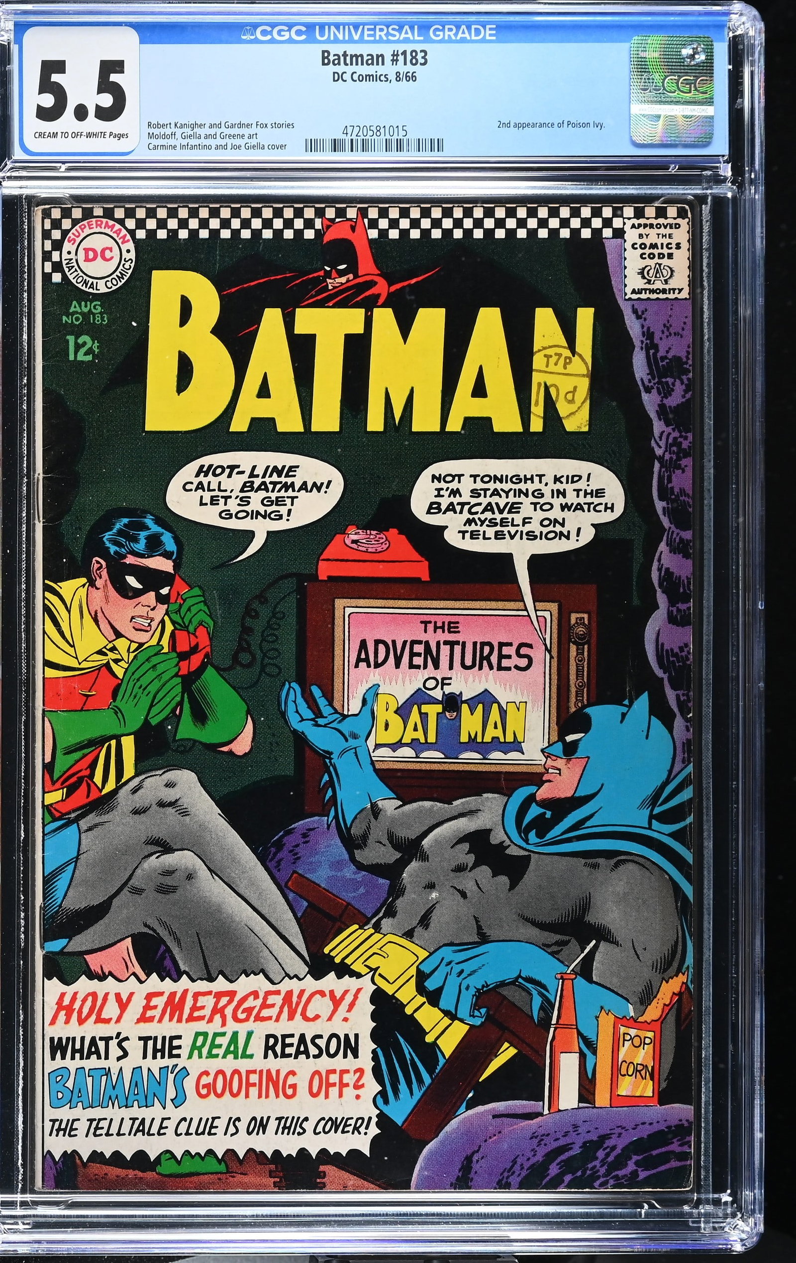 Batman #183 CGC 5.5 Second Appearance of Poison Ivy (DC Comics, 1967) Cream to Off-White Pages (1 of 2)