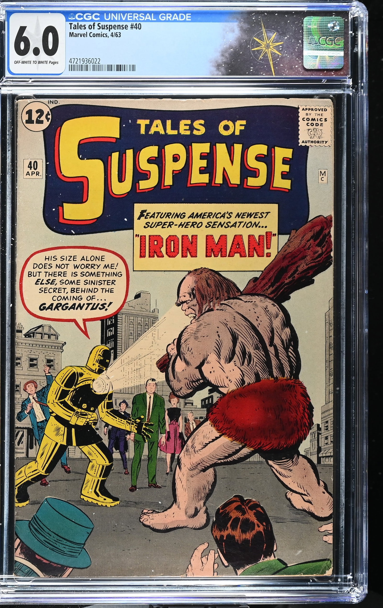 Tales of Suspense #40 CGC 6.0 2nd Appearance of Iron Man Jack Kirby Cover (Marvel Comics, 1963) (1 of 2)
