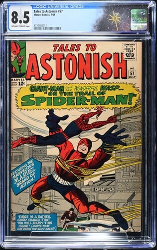 Tales to Astonish #57 CGC 8.5 Early Spider-Man Appearance & Emblem Missing (Marvel Comics, 1964) (1 of 2)