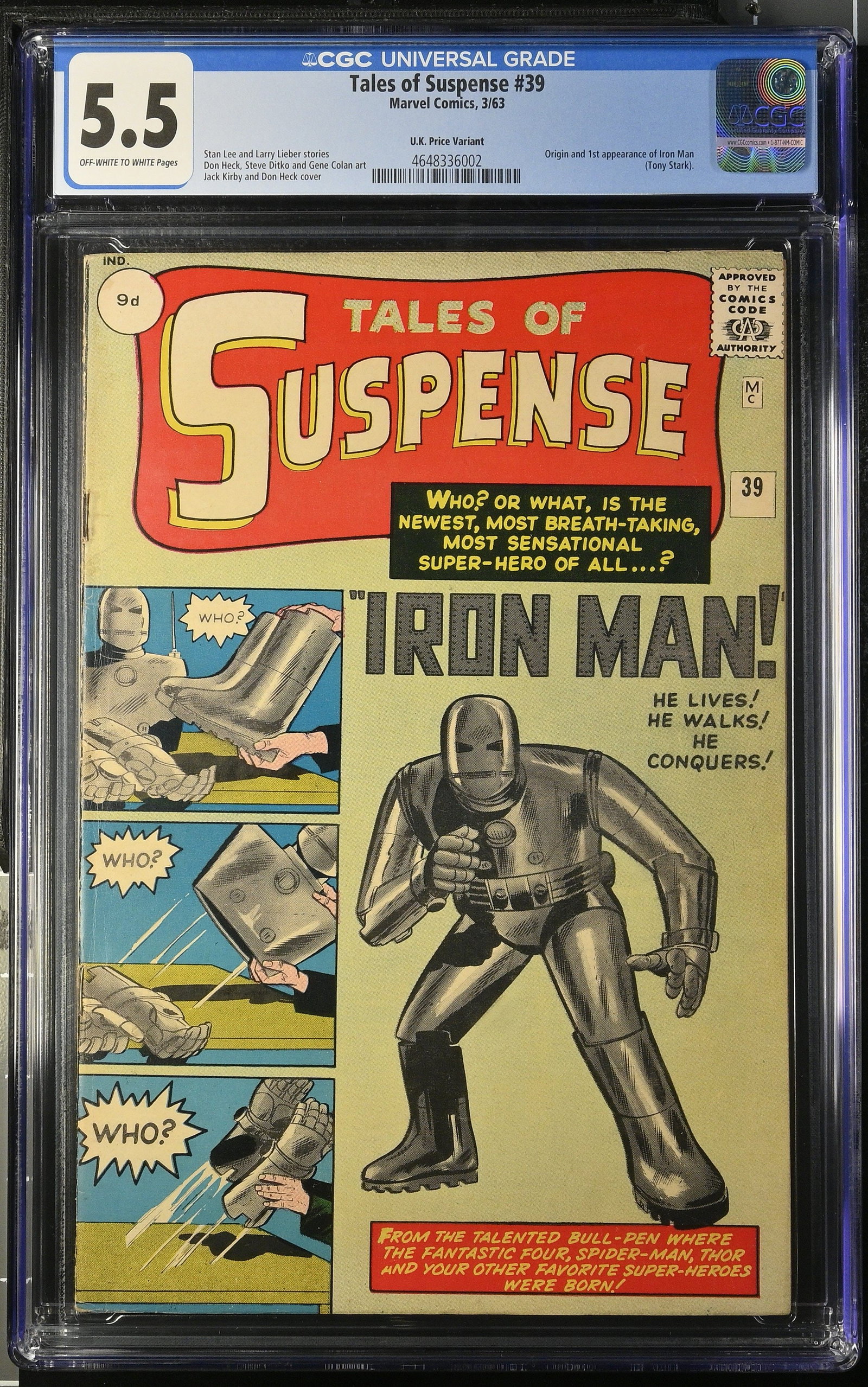 Tales Of Suspense #39 CGC 5.5 1st Appearance and Origin of Tony Stark Iron Man (Marvel Comics, 1963) (1 of 2)