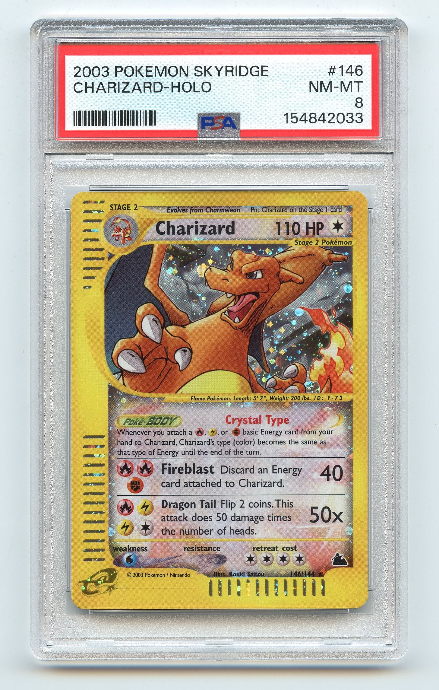 PSA 8 'Crystal' Charizard #146 Holo Skyridge (1 of 2)