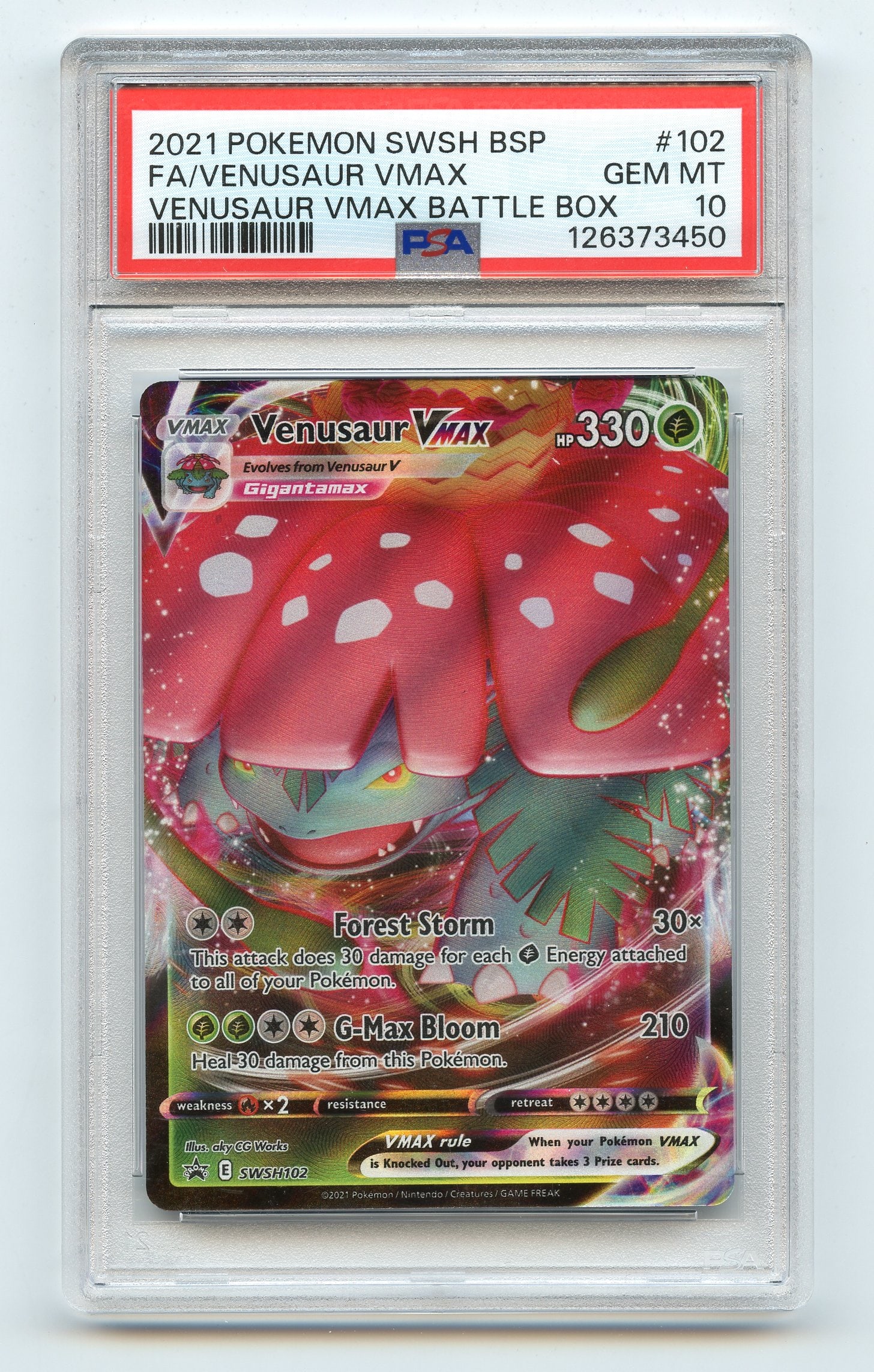 PSA 10 Venusaur VMAX #SWSH102 VMAX Battle Box (1 of 2)