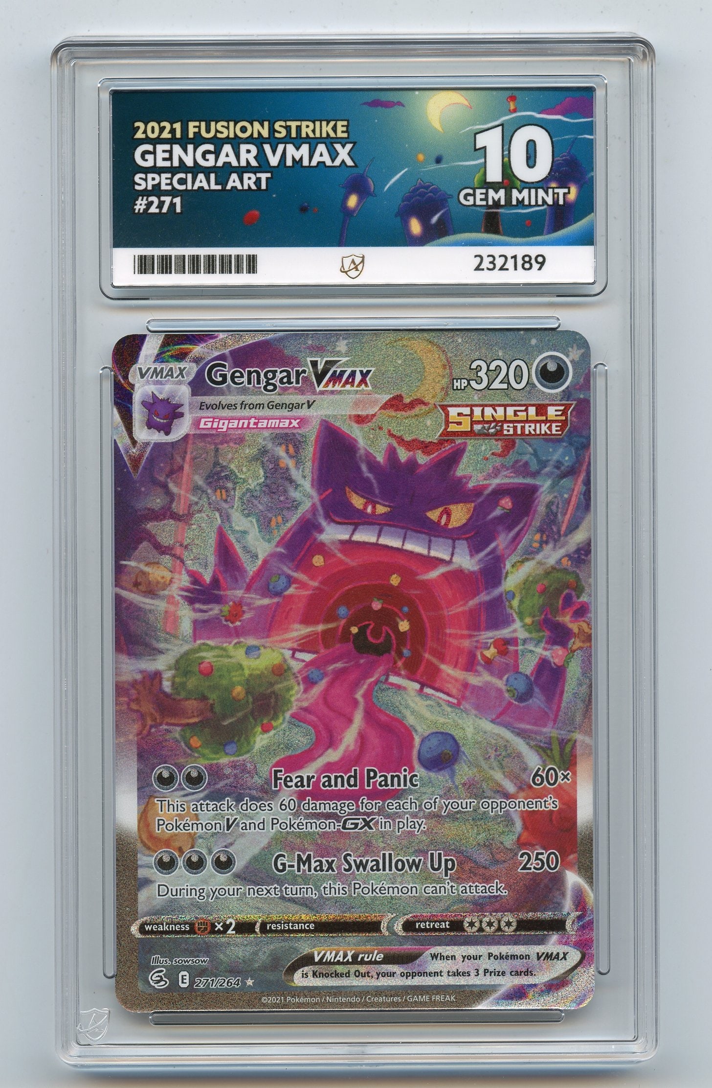 ACE 10 Gengar VMAX #271 - Fusion Strike (1 of 2)