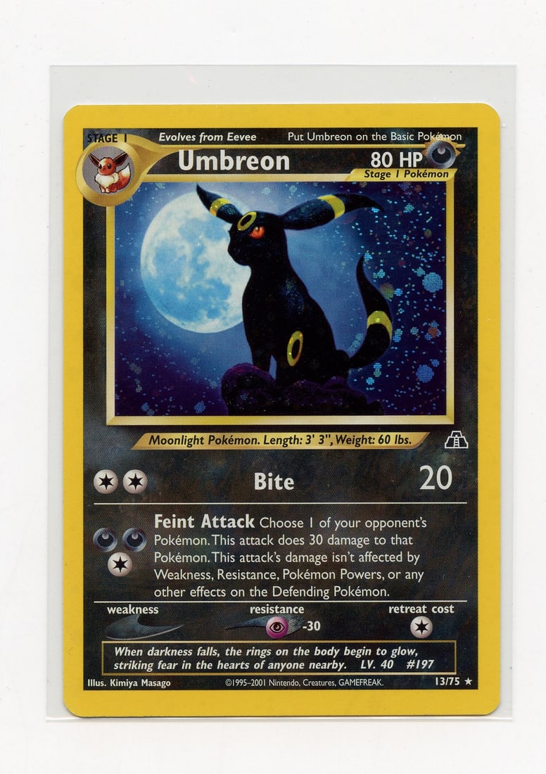 Umbreon #13 Holo Neo Discovery - NM: Umbreon #13 holo from the Neo Discovery set, in Near Mint condition.