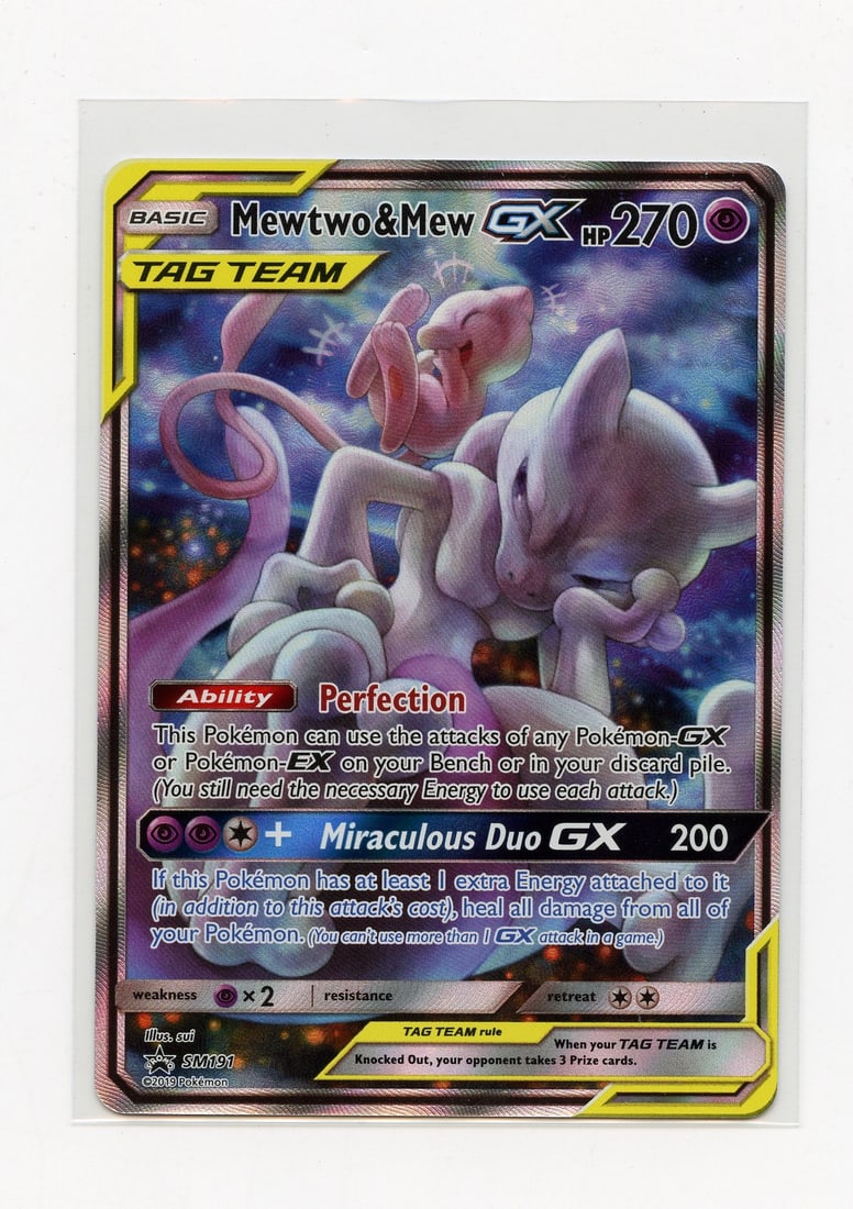Mewtwo & Mew GX #SM191 Tag Team Promo - NM: Mewtwo & Mew GX #SM191 Tag Team Promo, in Near Mint condition.