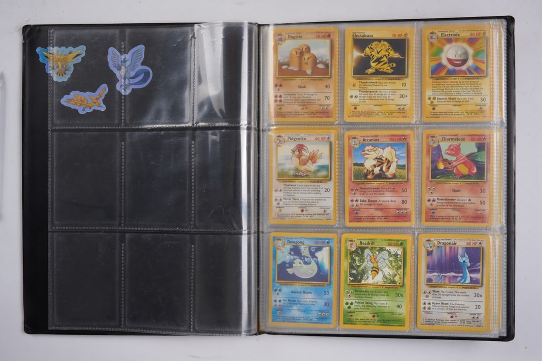 Base Set Non-holo Complete Set: This binder features every non-holo card from 1999's Base Set, mostly around the MP-LP range with some exceptions. This lot is ideal for set collectors looking to pick the bulk of the original Base Se