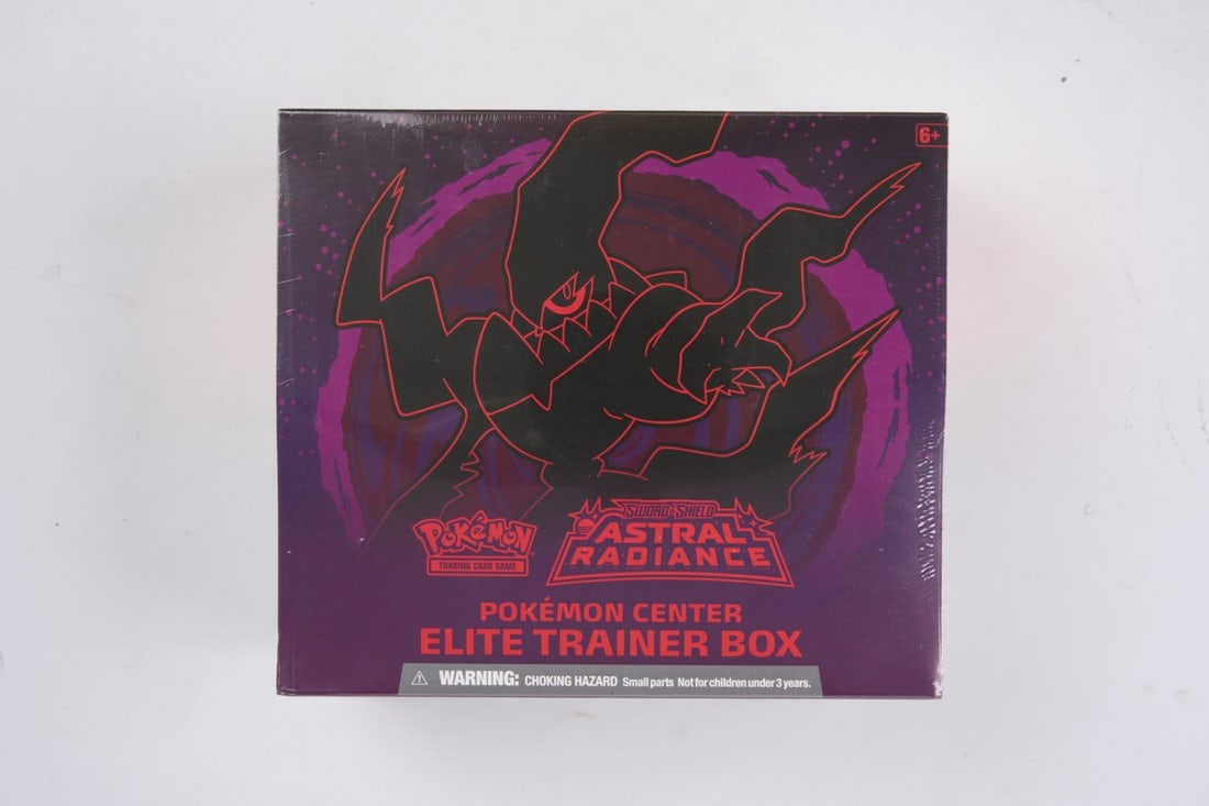 Pokemon Center Astral Radiance Elite Trainer Box - Sealed: This lot contains a factory sealed Astral Radiance Pokemon Center ETB. The product comes with extar booster packs and a stamped promo. This item is perfectly sealed with no tears in the wrapping and o
