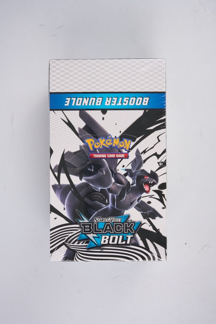 Pokemon TCG Black Bolt Booster Bundle Case - Factory Sealed: This lot features an entire sealed Black Bolt booster bundle display case. The case is factory sealed and contains 10 individual black bolt booster bundles, each with 6 sealed booster packs inside. Th
