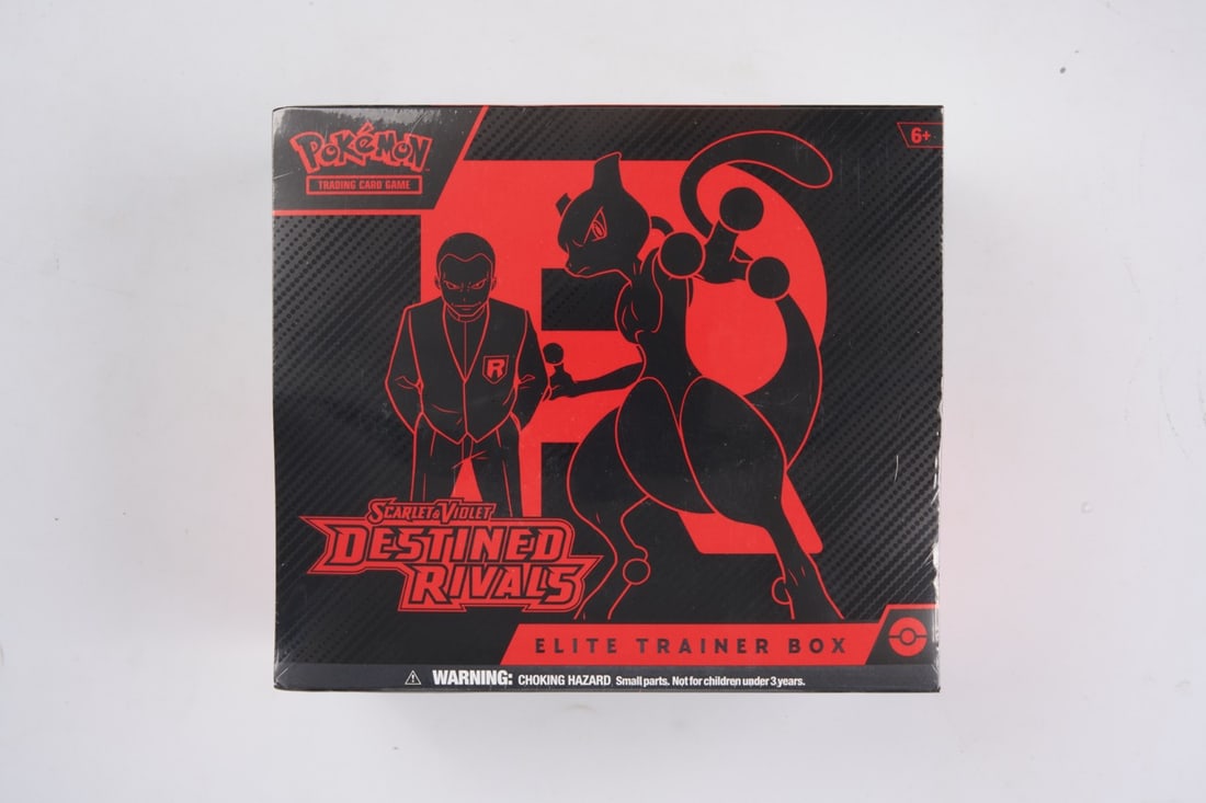 Destined Rivals Elite Trainer Box - Sealed: This lot contains a factory sealed Destined Rivals ETB from the Scarlet & Violet. The product comes with booster packs and a promoThis item is perfectly sealed with no tears in the wrapping and in ove