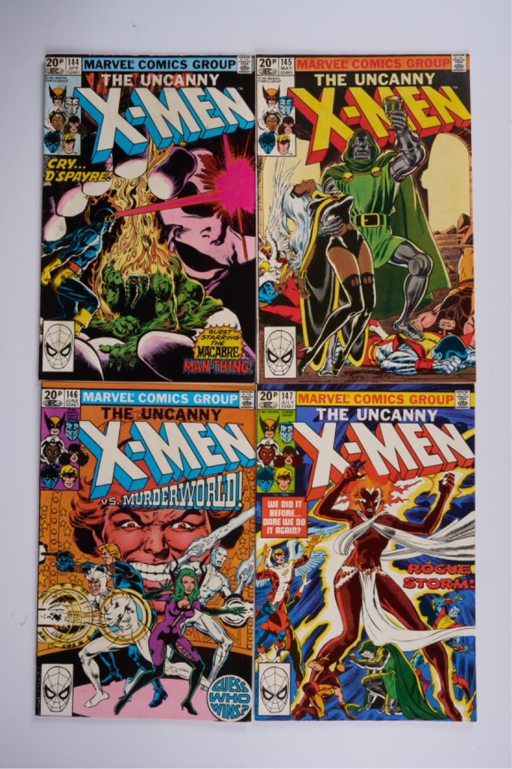 Uncanny X-Men Volume 1 (Marvel Comics, 1981-84) Bundle of 46: Uncanny X-Men Volume 1 (Marvel Comics, 1981-84) Bundle of 46.This bundle includes:?The Uncanny X-Men #144, #145 Iconic Doom cover by Dave Cockrum, #146, #147, #148 1st appearance of Caliban and Angel 