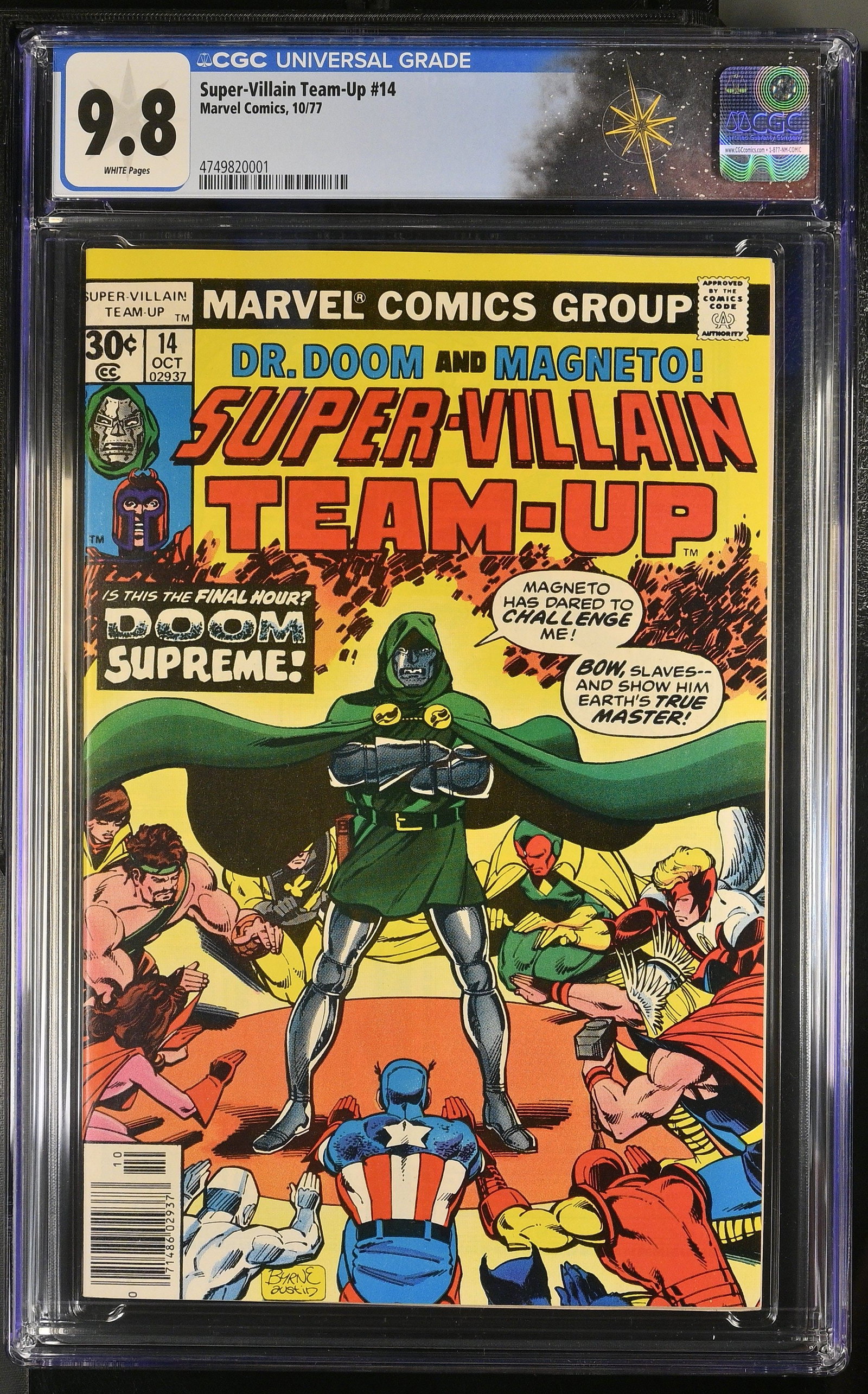 Super-Villain Team-Up #14 CGC 9.8 Highest Grade on the Census (Marvel Comics, 1977) White Pages (1 of 2)