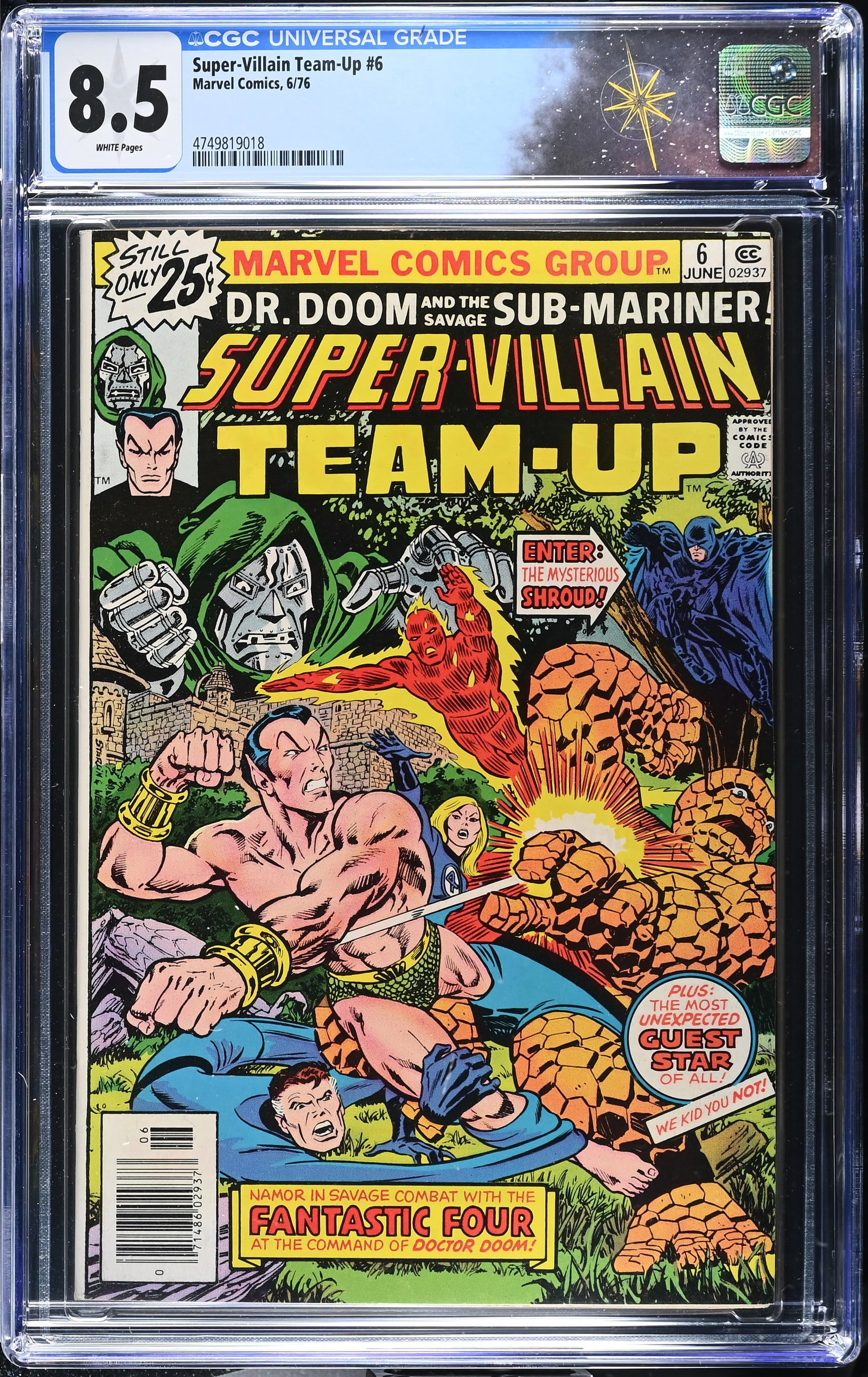Super-Villain Team-Up #6 CGC 8.5 "Prisoner!" (Marvel Comics, 1976) White Pages (1 of 2)