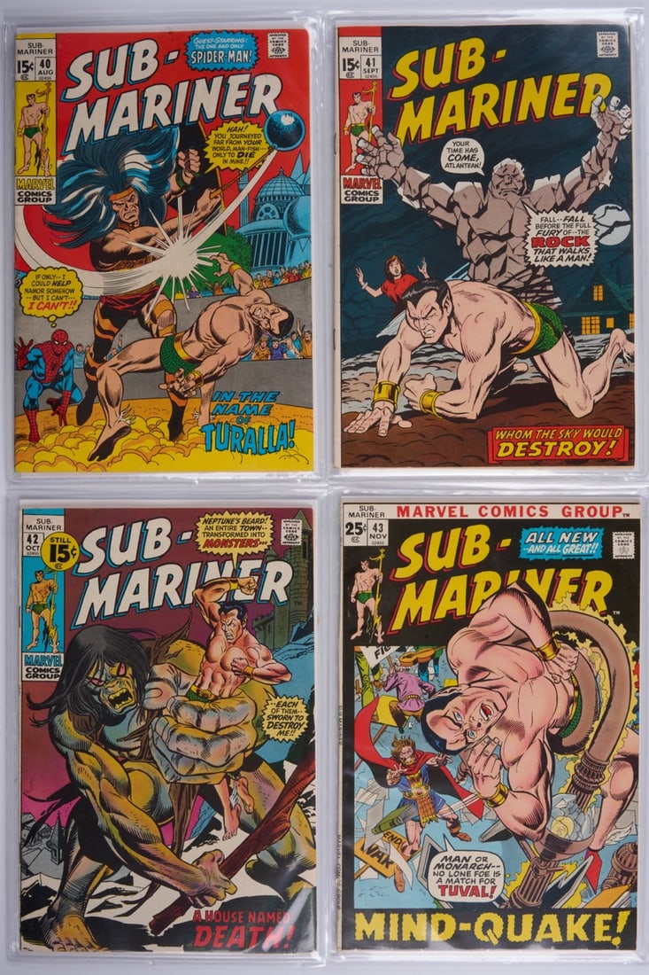 Sub-Mariner Volume 1 (Marvel Comics, 1971-74) Bundle of 31: Sub-Mariner Volume 1 (Marvel Comics, 1971-74) Bundle of 31.This lot includes: Sub-Mariner #40, #41, #42, #43, #44, #45, #46, #49, #50 50th Issue Extra-Special and 1st appearance of Namorita, #51, #52,