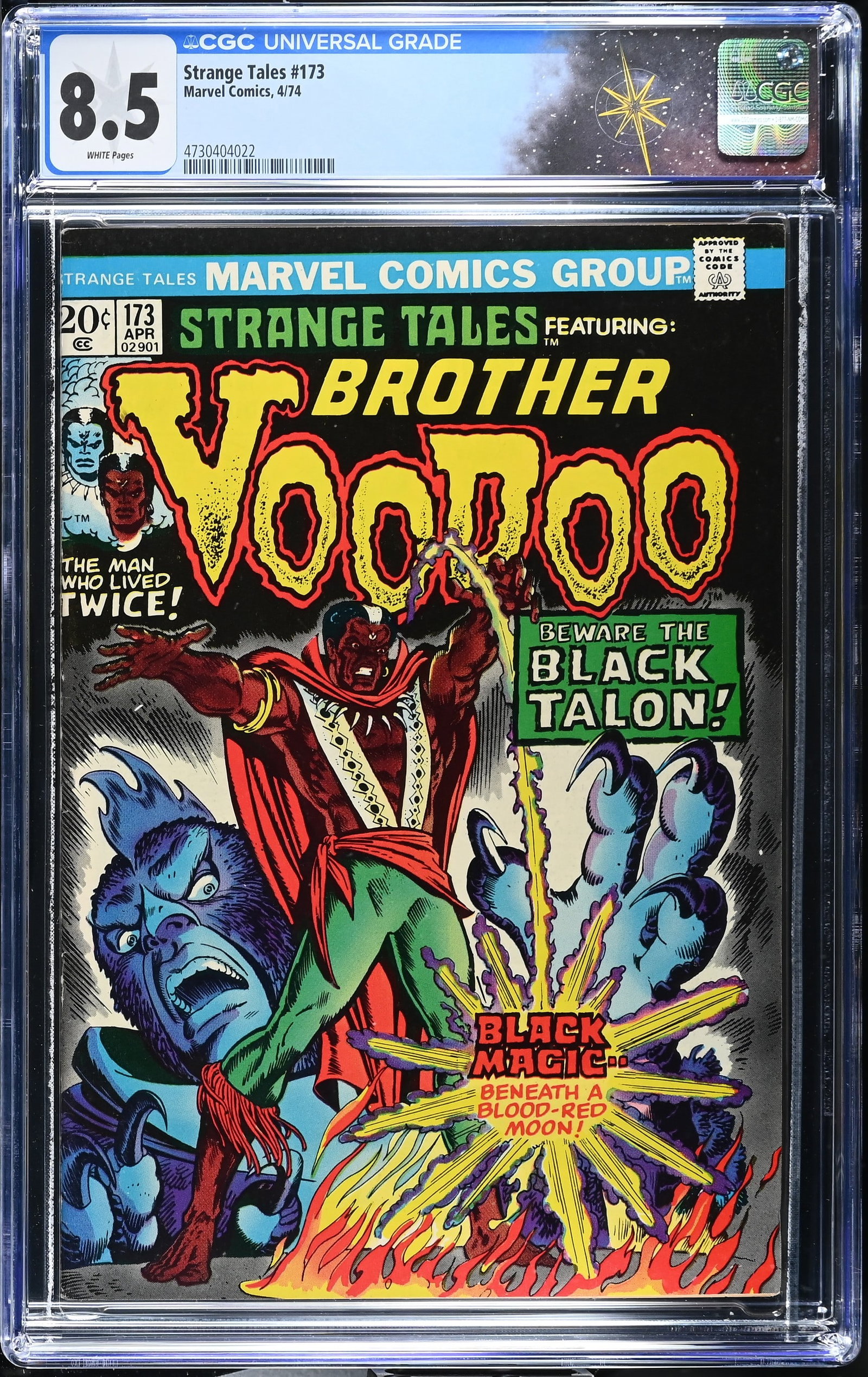 Strange Tales #173 CGC 8.5 1st Cameo Appearance of the Black Talon (Marvel Comics, 1974) White Pages (1 of 2)