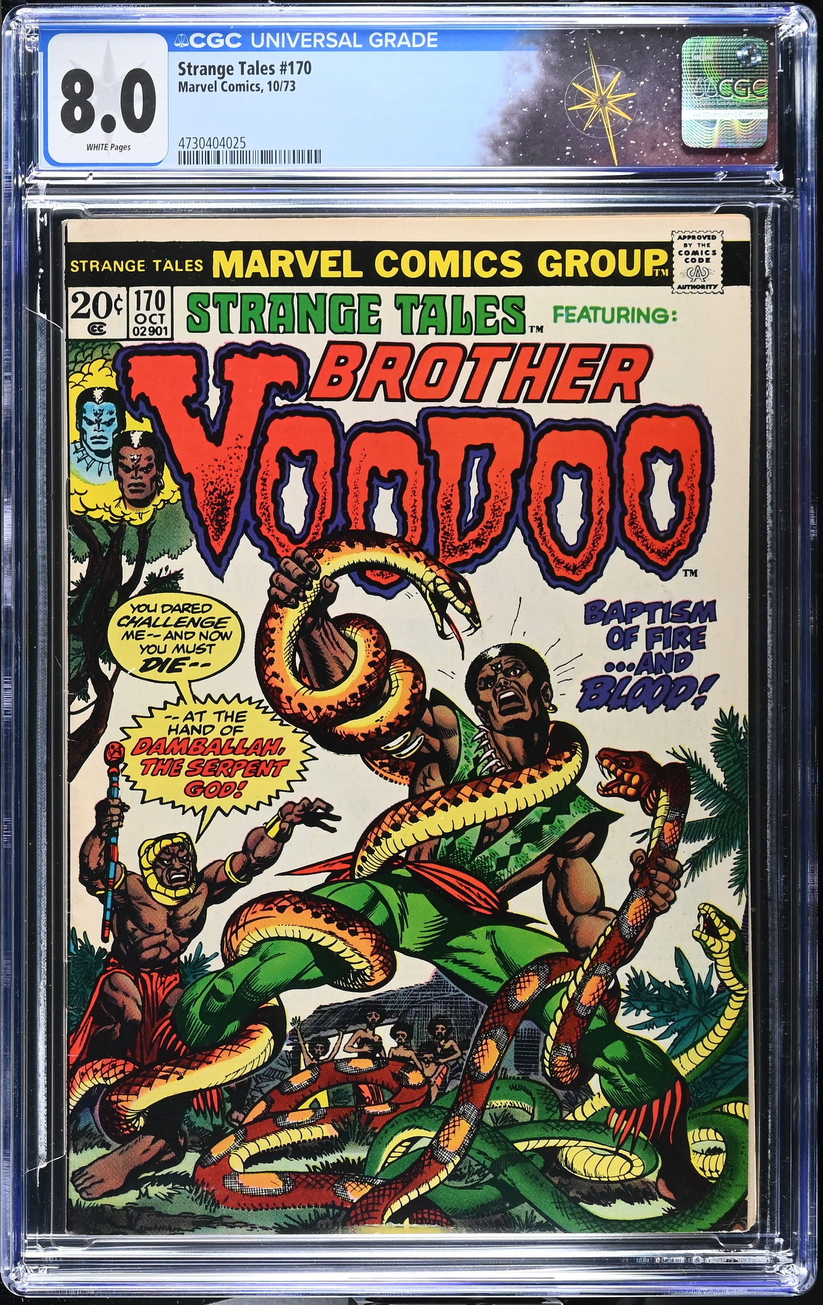 Strange Tales #170 CGC 8.0 2nd Appearance & Origin of Brother Voodoo (Marvel Comics, 1973) White (1 of 2)
