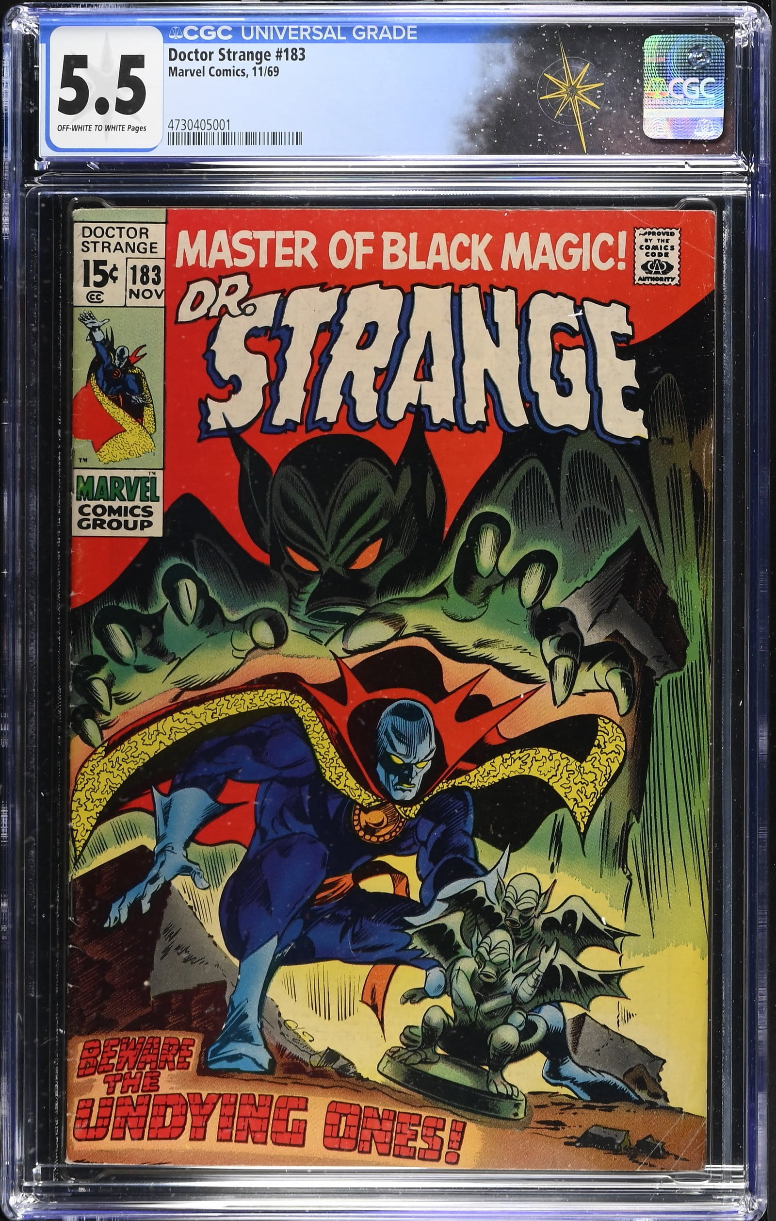 Doctor Strange #183 CGC 5.5 Final Issue & 1st Appearance of The Undying Ones (Marvel Comics, 1969): Doctor Strange #183 CGC 5.5 Final Issue & 1st Appearance of The Undying Ones (Marvel Comics, 1969).The final issue in the series and 1st appearance of the Undying Ones in "They Walk By Night!" Part 1 