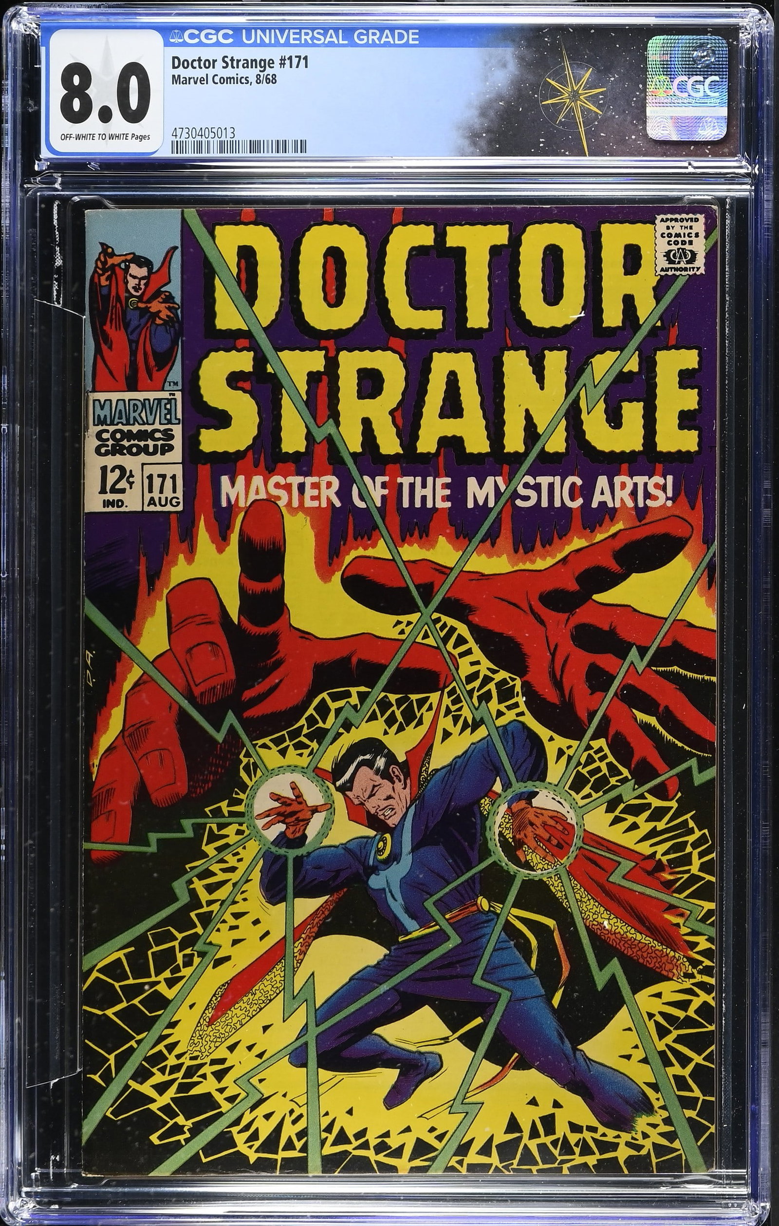 Doctor Strange #171 CGC 8.0 Cover by Dan Adkins (Marvel Comics, 1968) Off-White to White Pages (1 of 2)