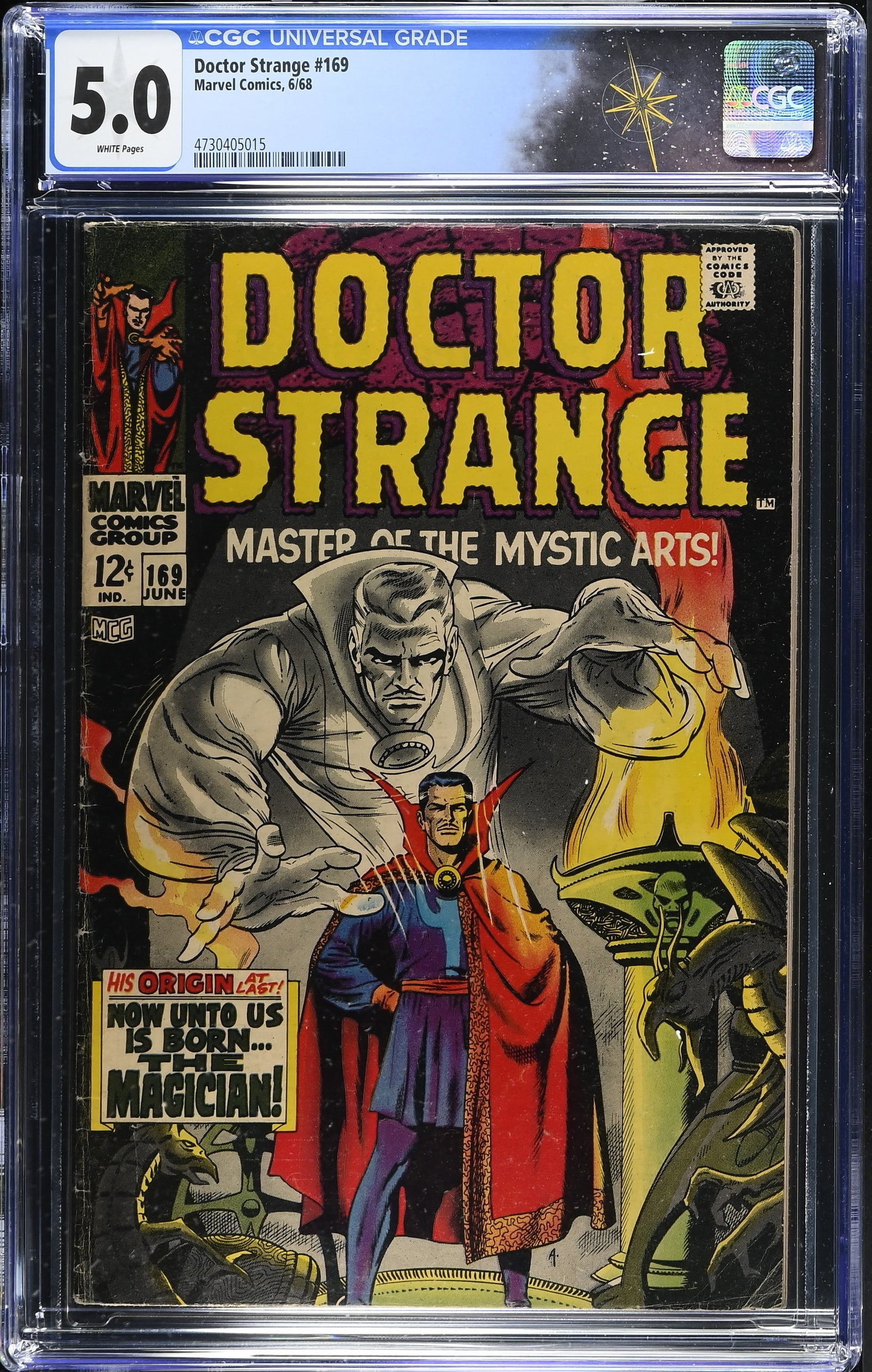 Doctor Strange #169 CGC 5.0 1st Doctor Strange Title Series & Origin Retold (Marvel Comics, 1968) (1 of 2)