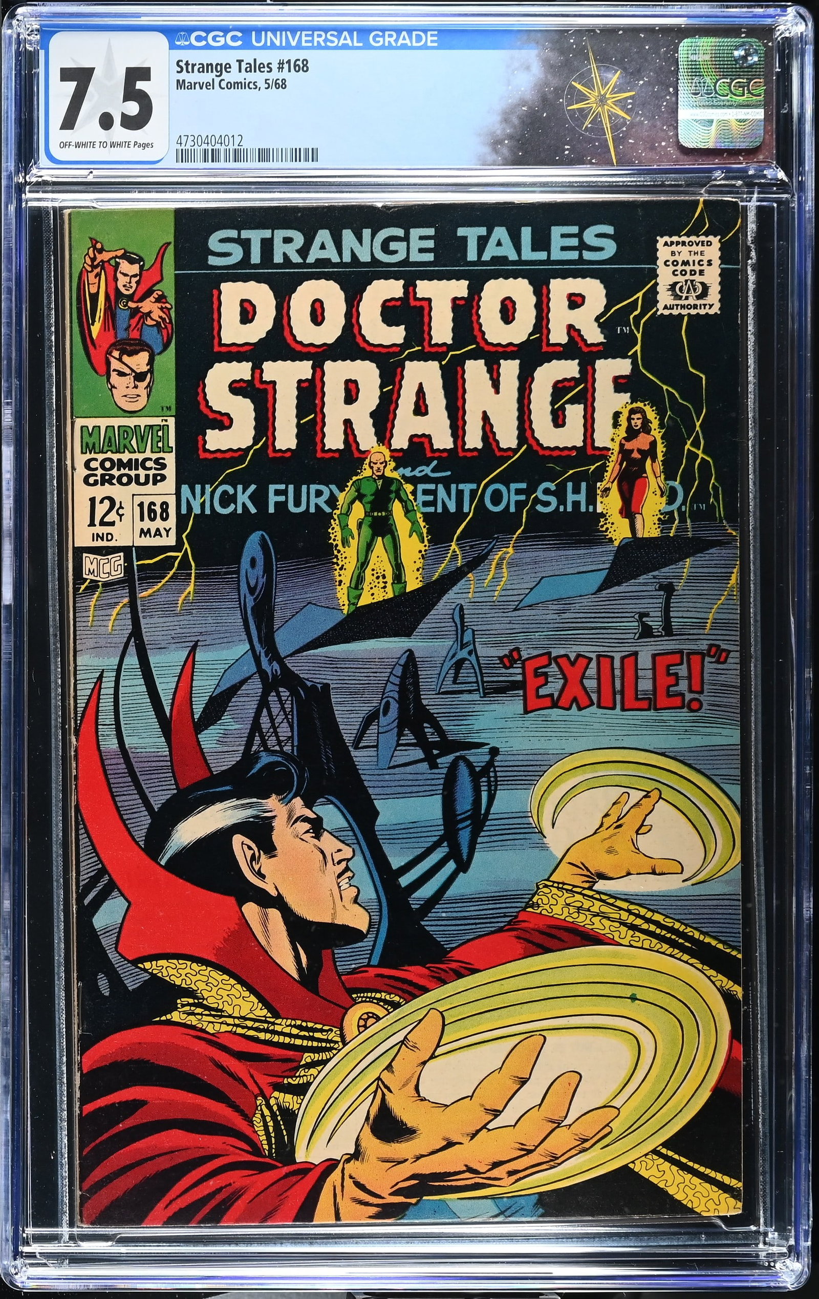 Strange Tales #168 CGC 7.5 Last Doctor Strange and Nick Fury Issue (Marvel Comics, 1968) Off-White (1 of 2)
