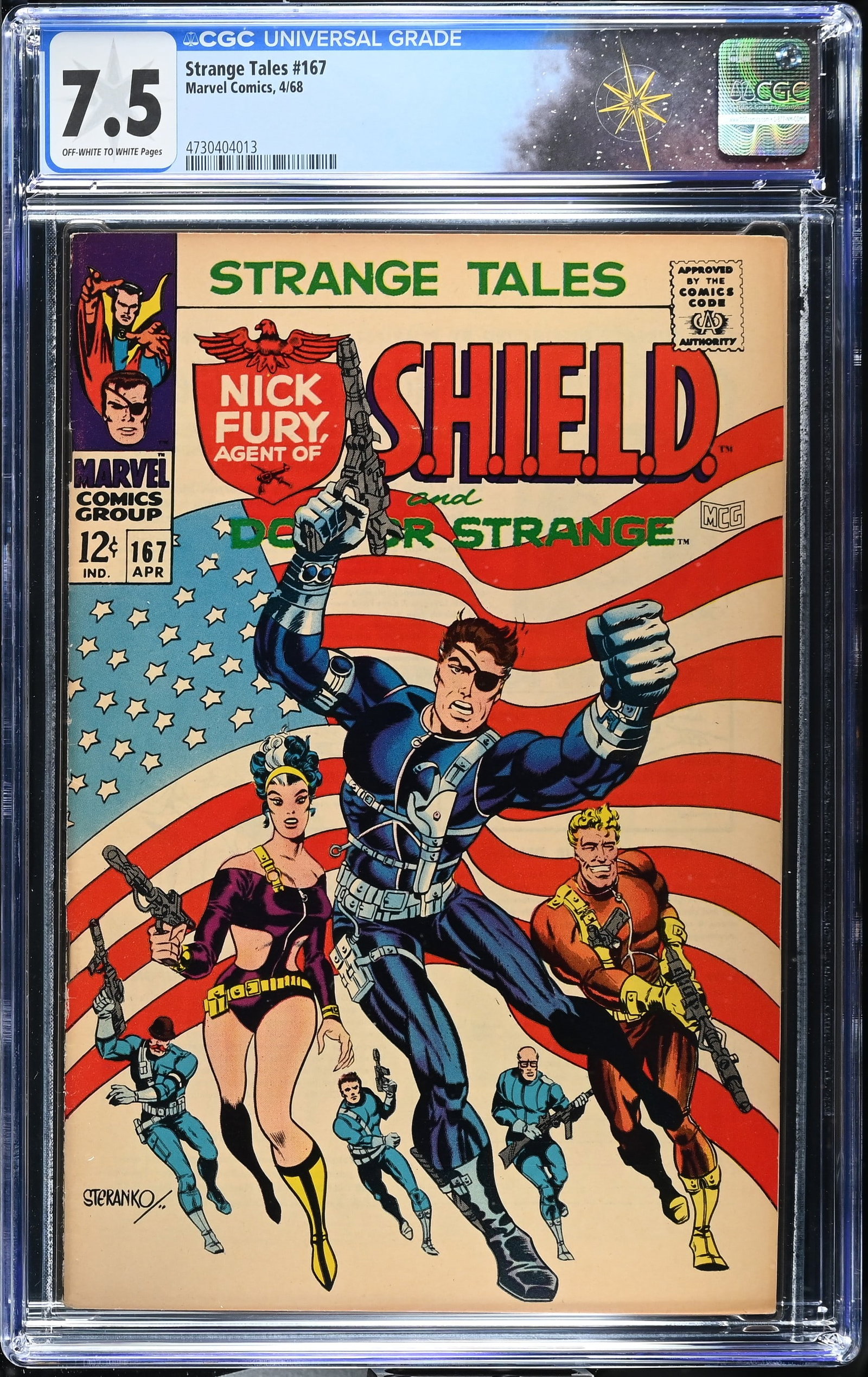 Strange Tales #167 CGC 7.5 1st Valentina Allegro de Fontaine Cover (Marvel Comics, 1968) Off-White (1 of 2)