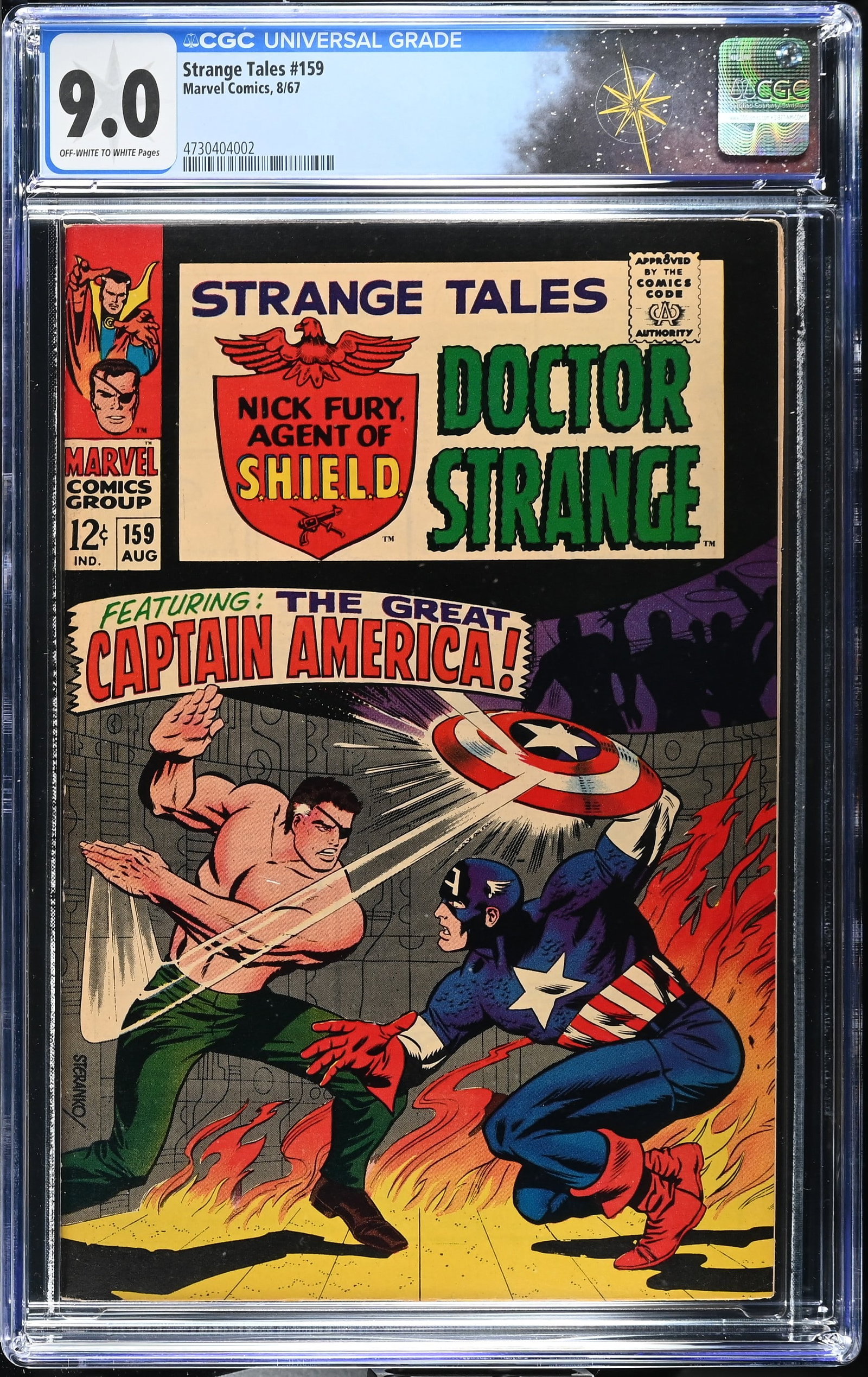 Strange Tales #159 CGC 9.0 1st Appearance of Valentina Allegro De Fontaine (Marvel Comics, 1967) (1 of 2)
