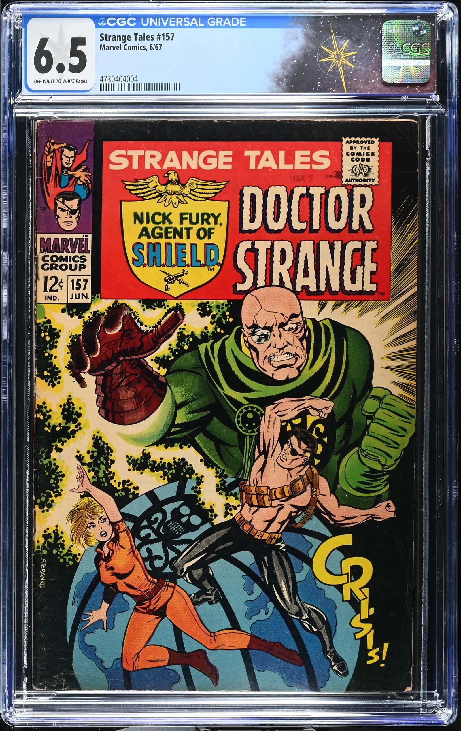 Strange Tales #157 CGC 6.5 1st Cameo Appearance of the Living Tribunal (Marvel Comics, 1967) (1 of 2)