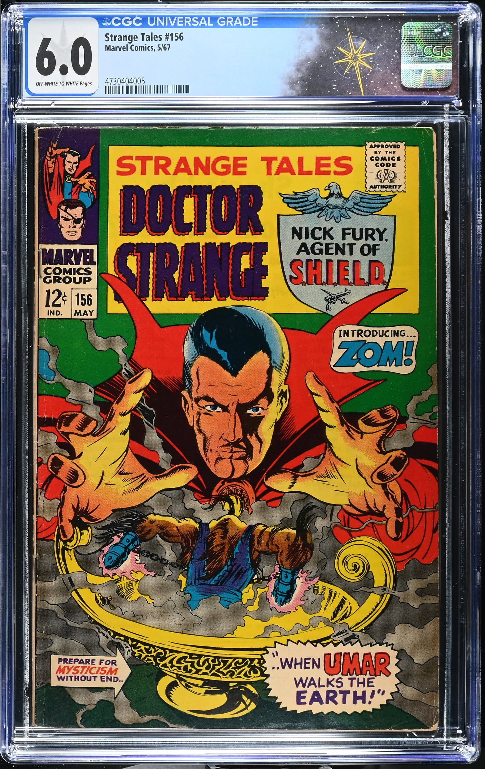 Strange Tales #156 CGC 6.0 1st Appearance of Zom (Marvel Comics, 1967) Off-White to White Pages (1 of 2)