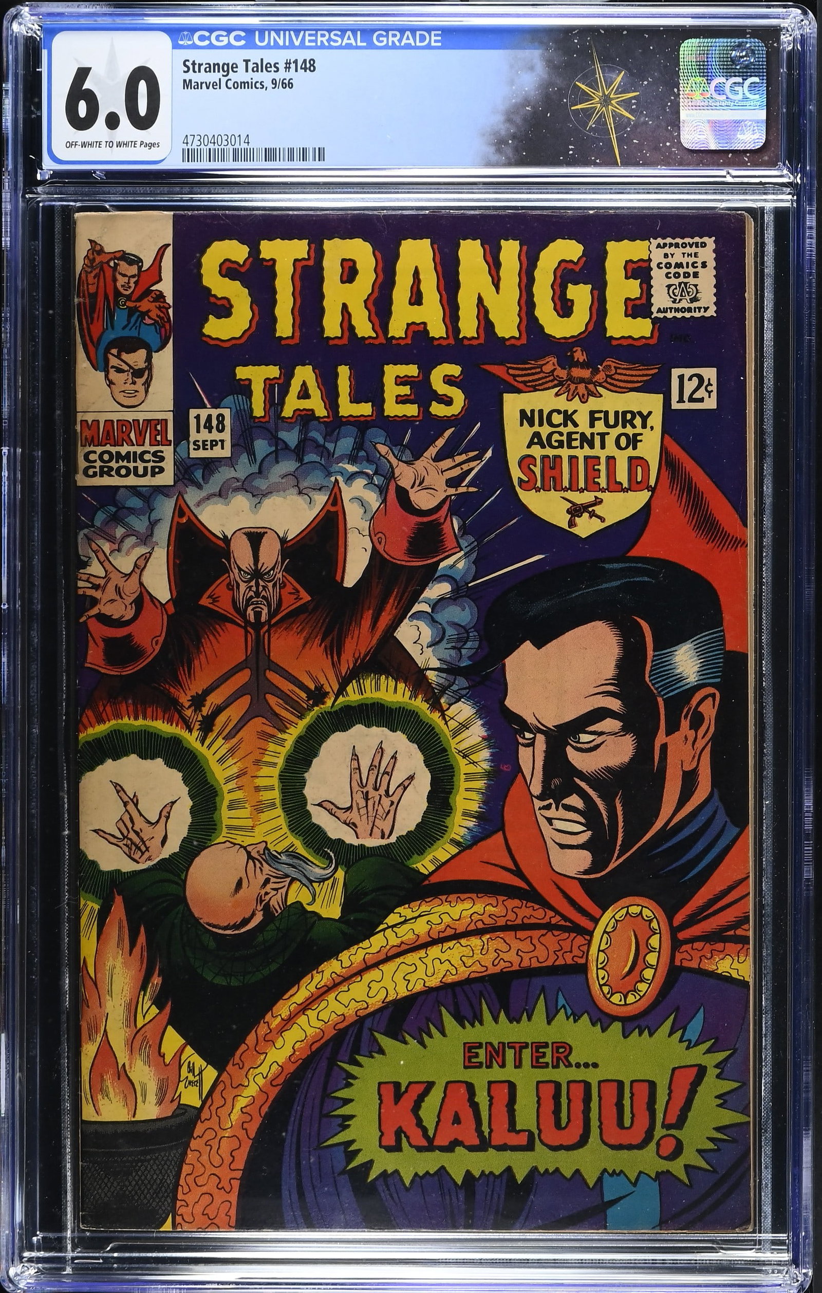 Strange Tales #148 CGC 6.0 Origin of The Ancient One & 1st Appearance of Kaluu (Marvel Comics, 1966) (1 of 2)