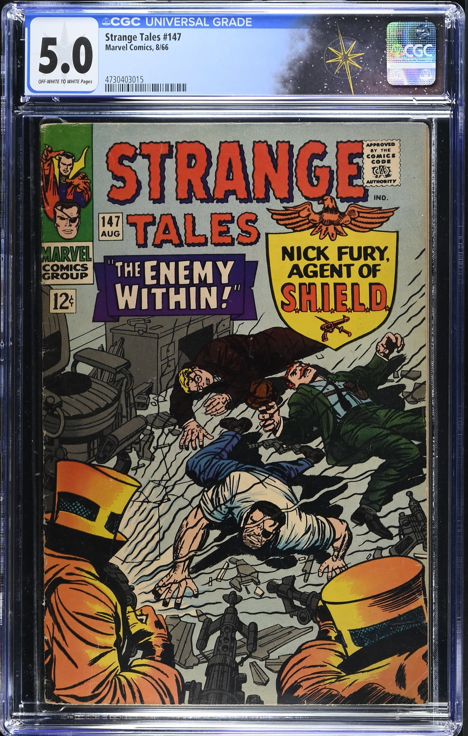 Strange Tales #147 CGC 5.5 1st Cameo Appearance of Kaluu (Marvel Comics, 1966) Off-White to White (1 of 2)