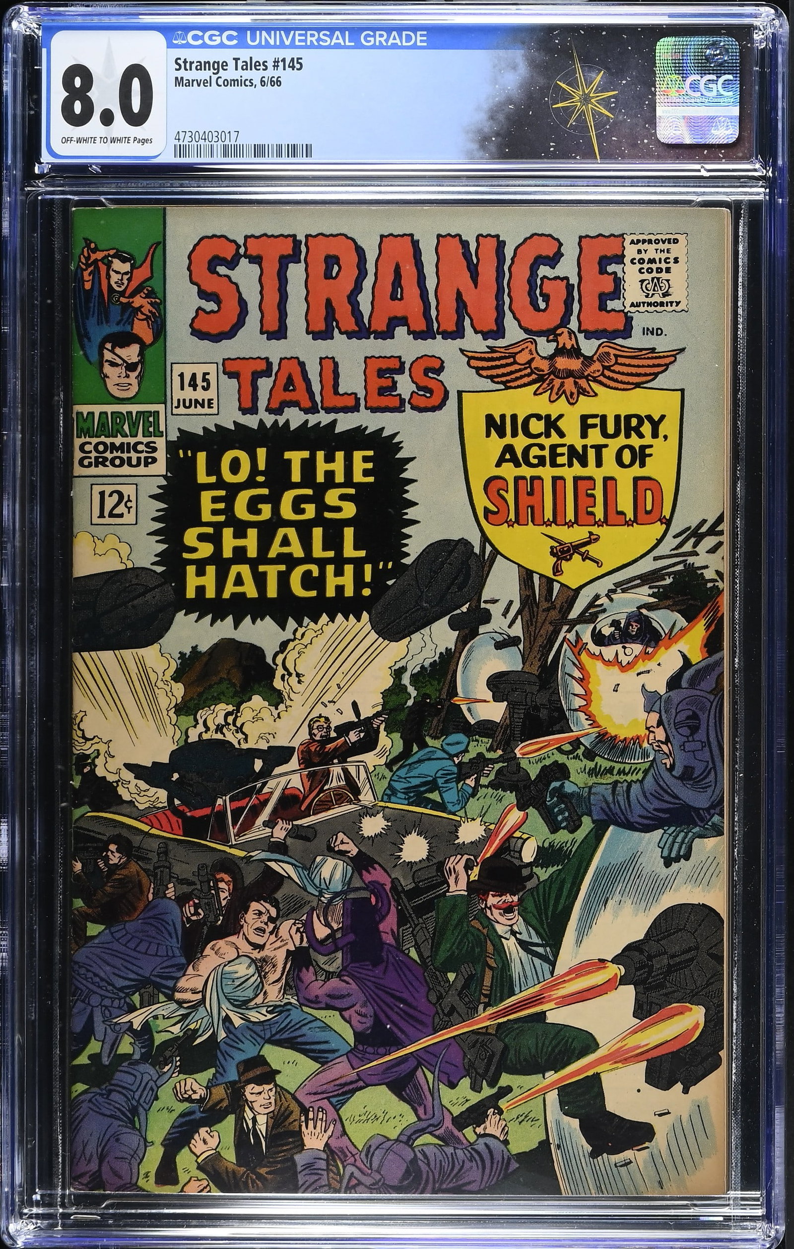 Strange Tales #145 CGC 8.0 "Lo! The Eggs Shall Hatch!" & "To Catch a Magician!"(Marvel Comics, 1966) (1 of 2)