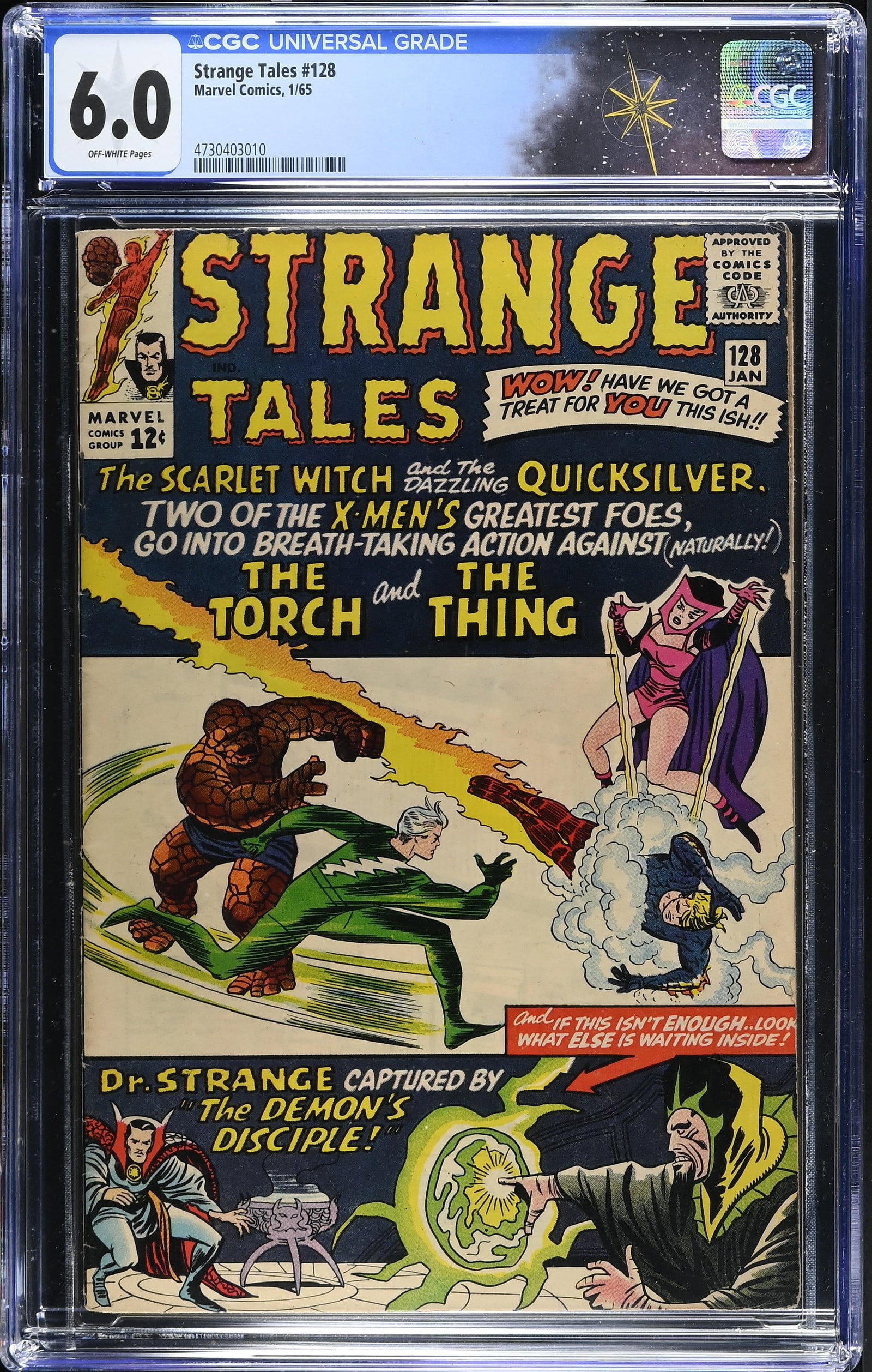 Strange Tales #128 CGC 6.0 1st Appearance of Demonicus & Doctor Strange Pin-Up (Marvel Comics, 1965) (1 of 2)