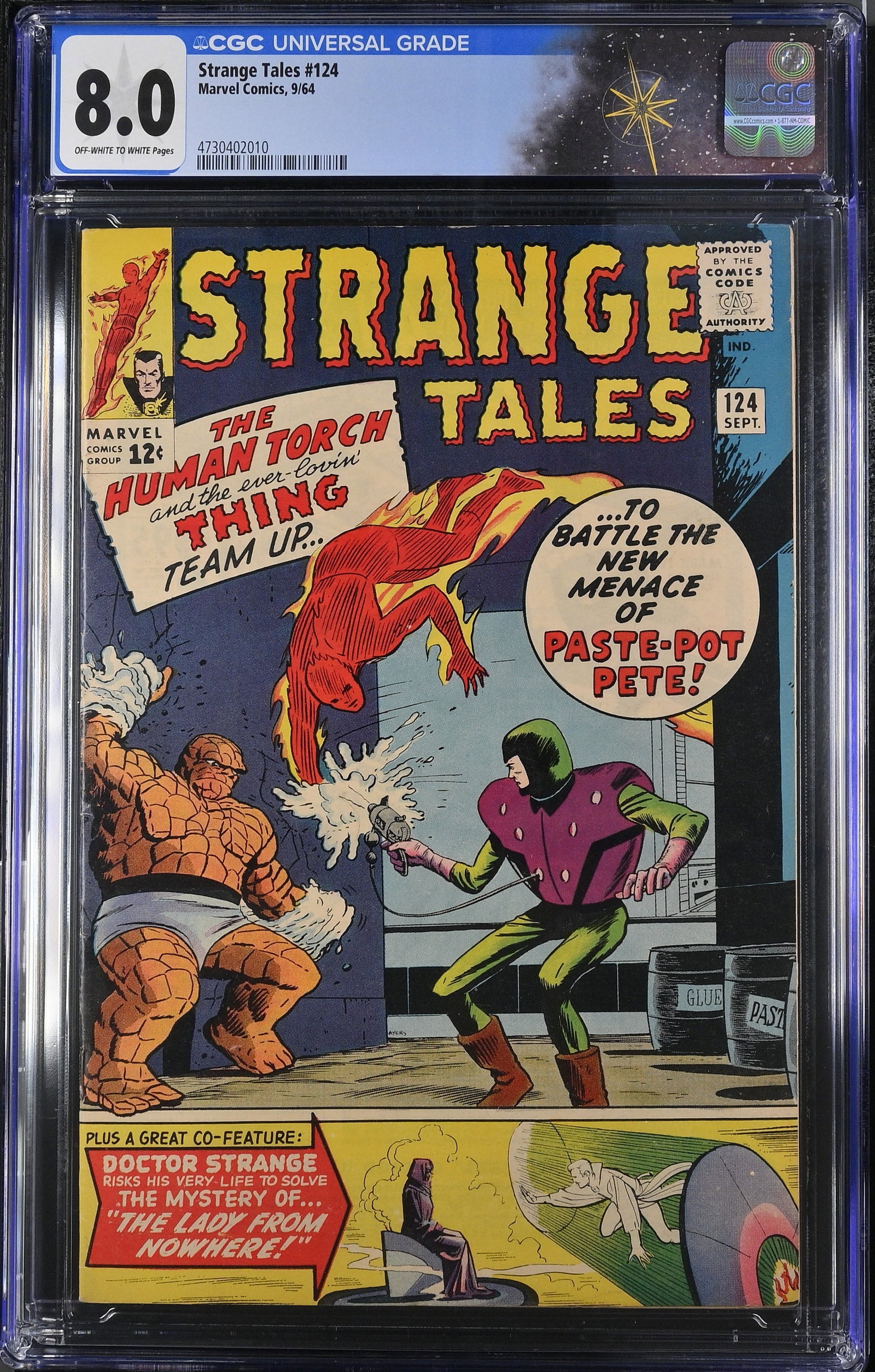Strange Tales #124 CGC 8.0 1st Issue Featuring The Thing & Human Torch (Marvel Comics, 1964) (1 of 2)