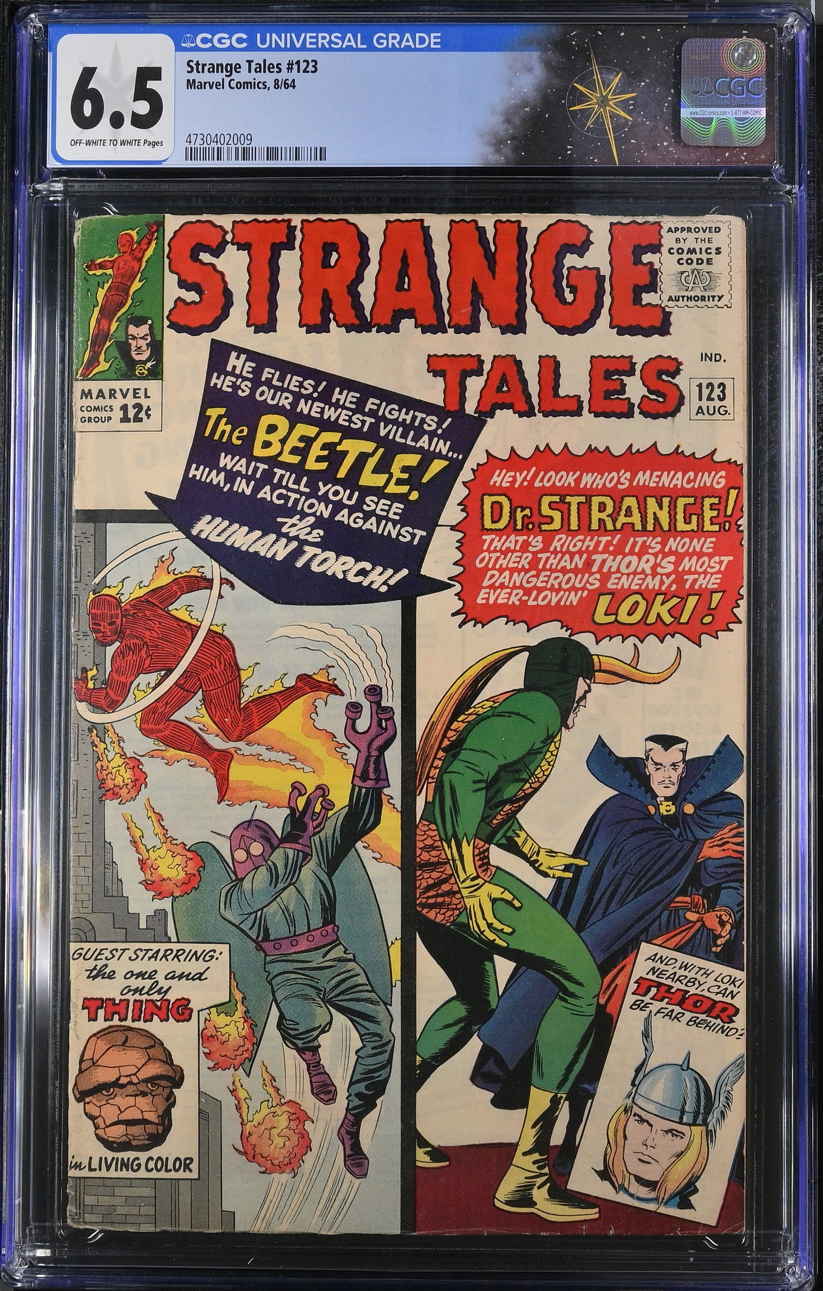 Strange Tales #123 CGC 6.5 1st appearance of the Beetle (Abner Jenkins) (Marvel Comics, 1964) (1 of 2)