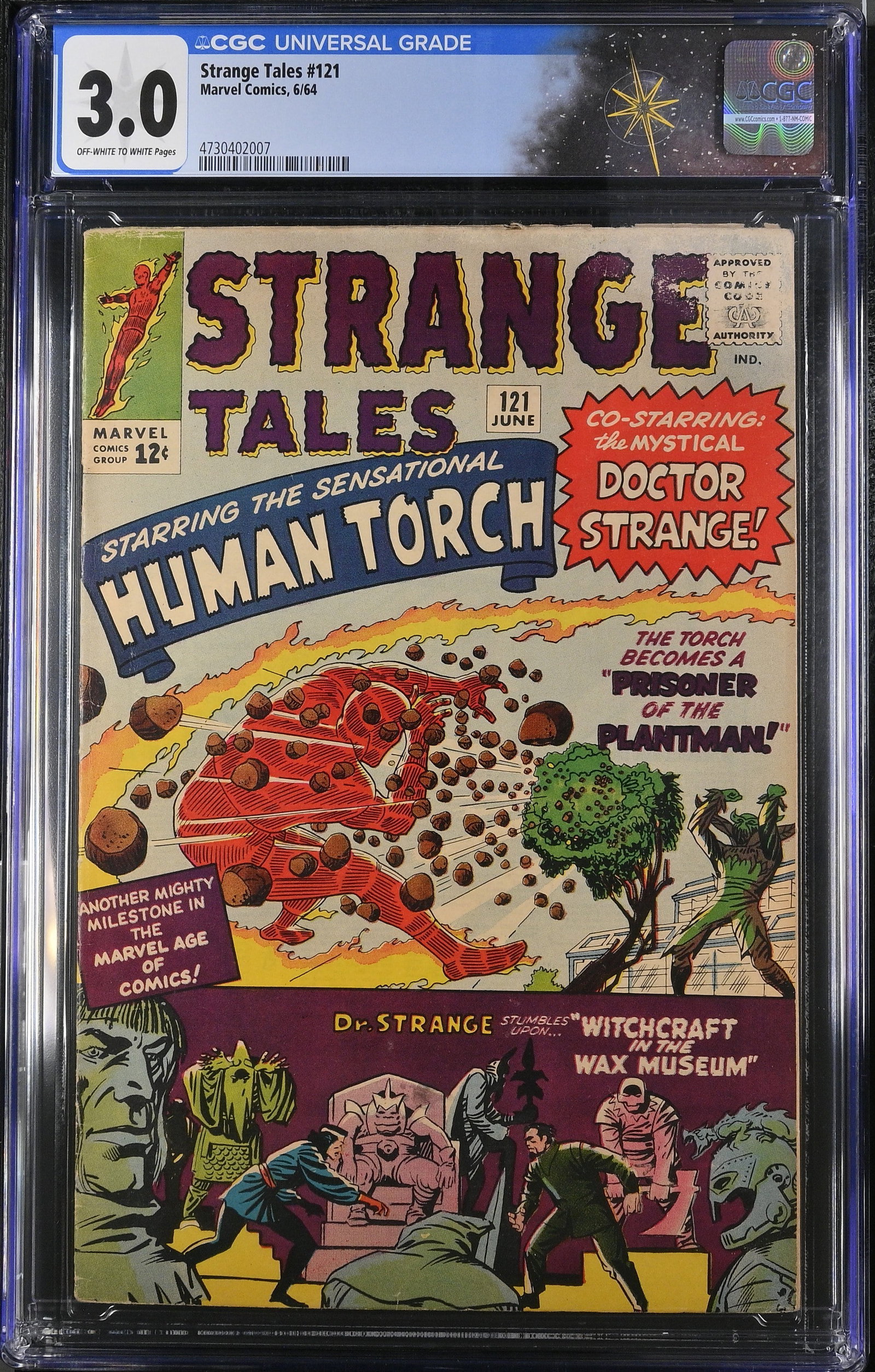 Strange Tales #121 CGC 3.0 1st Cover of Baron Mordo & Plantman Origin Retold (Marvel Comics, 1964): Strange Tales #121 CGC 3.0 1st Cover of Baron Mordo & Plantman Origin Retold (Marvel Comics, 1964).Cover art by Jack Kirby and Steve Ditko. The origin of Plantman is retold in "Prisoner of the Plantma