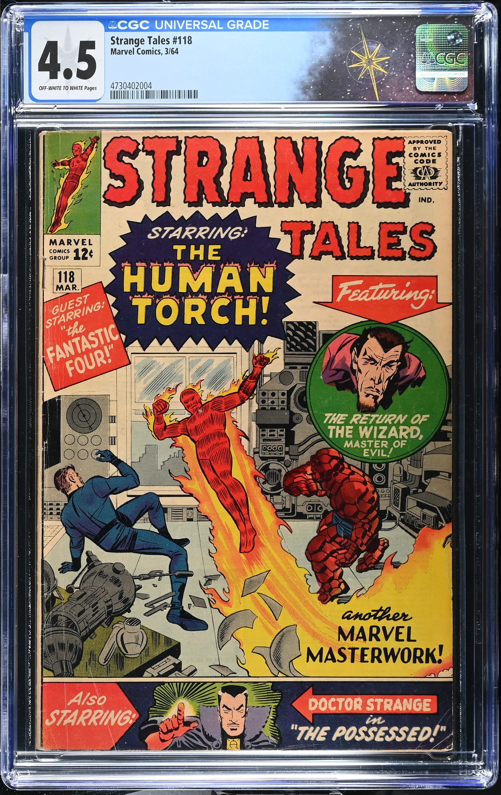 Strange Tales #118 CGC 4.5 1st Partial Cover of Dr. Strange (Marvel Comics, 1964) Off-White to (1 of 2)