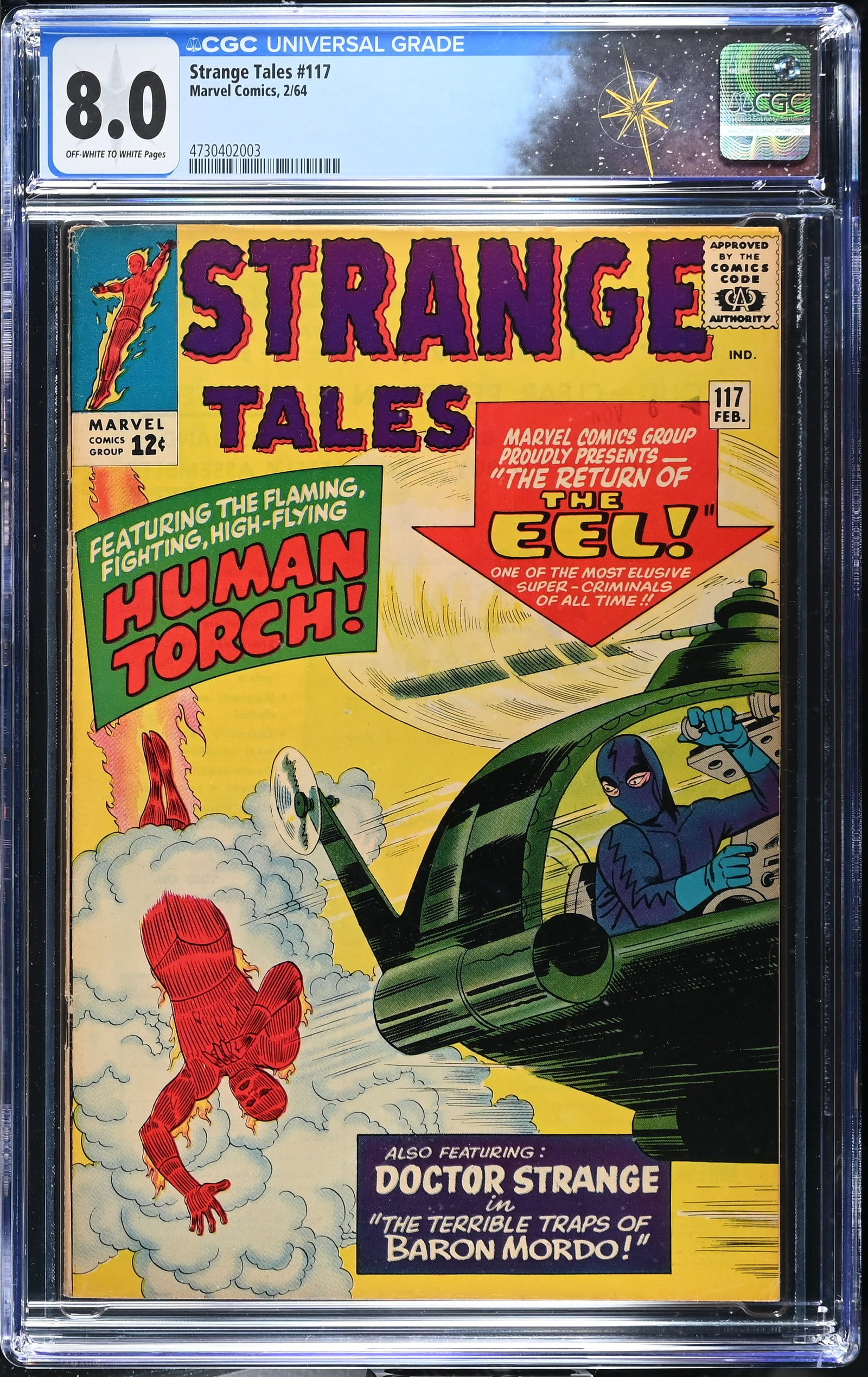 Strange Tales #117 CGC 8.0 "The Return of the Eel" Fantastic Four Appearance (Marvel Comics, 1964) (1 of 2)