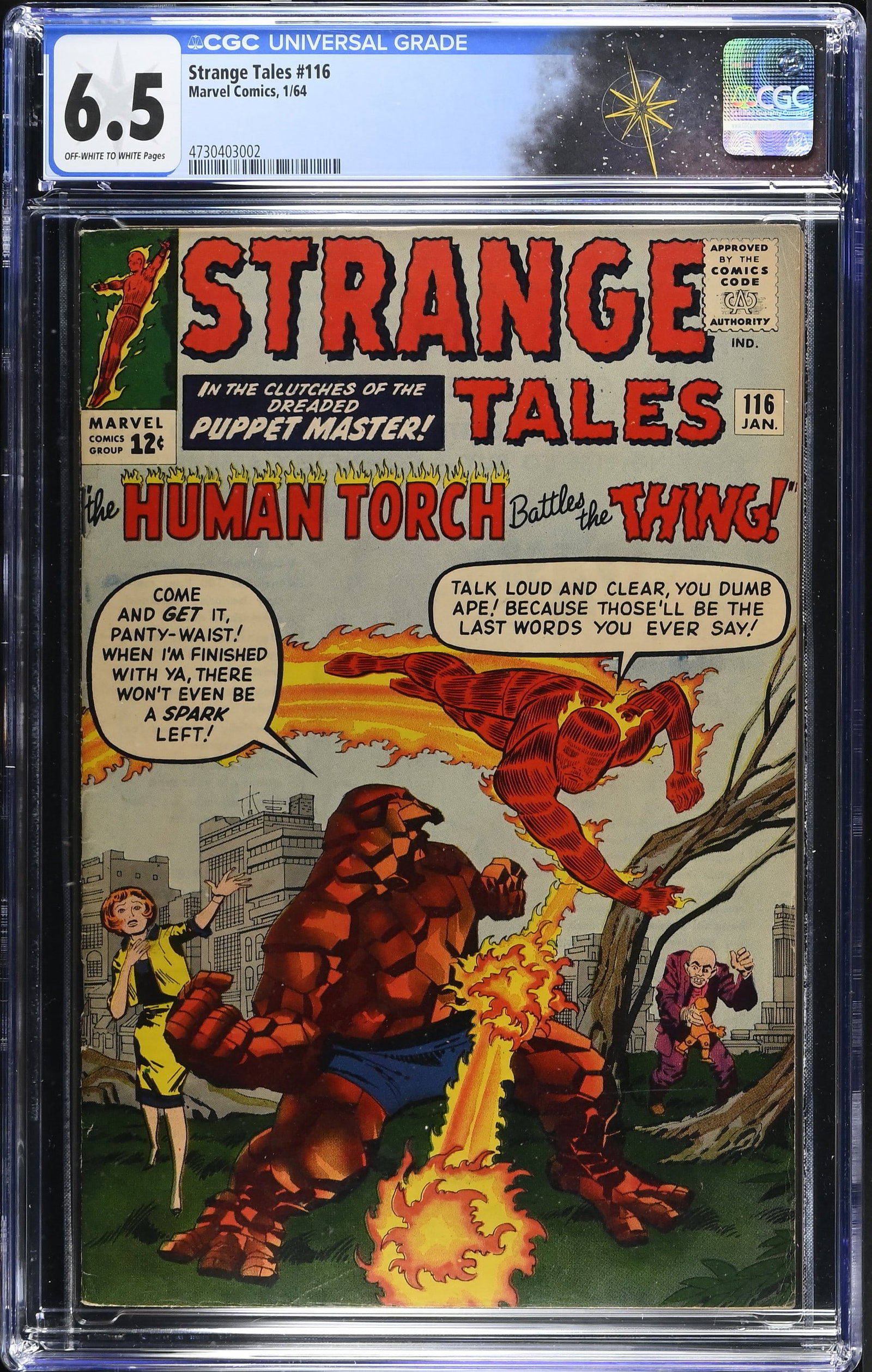 Strange Tales #116 CGC 6.5 1st Thing Crossover & 2nd Appearance of Wong (Marvel Comics, 1964) (1 of 2)