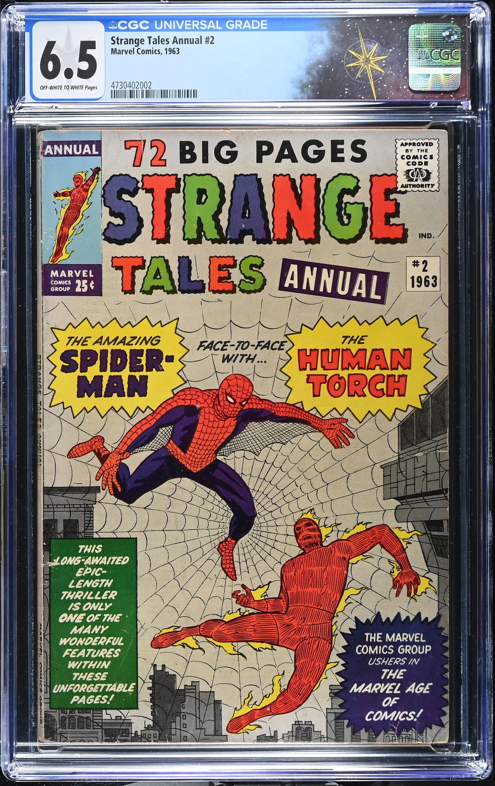 Strange Tales Annual #2 CGC 6.5 1st Spider-Man Human Torch Team Up (Marvel Comics, 1963) Off-White (1 of 2)