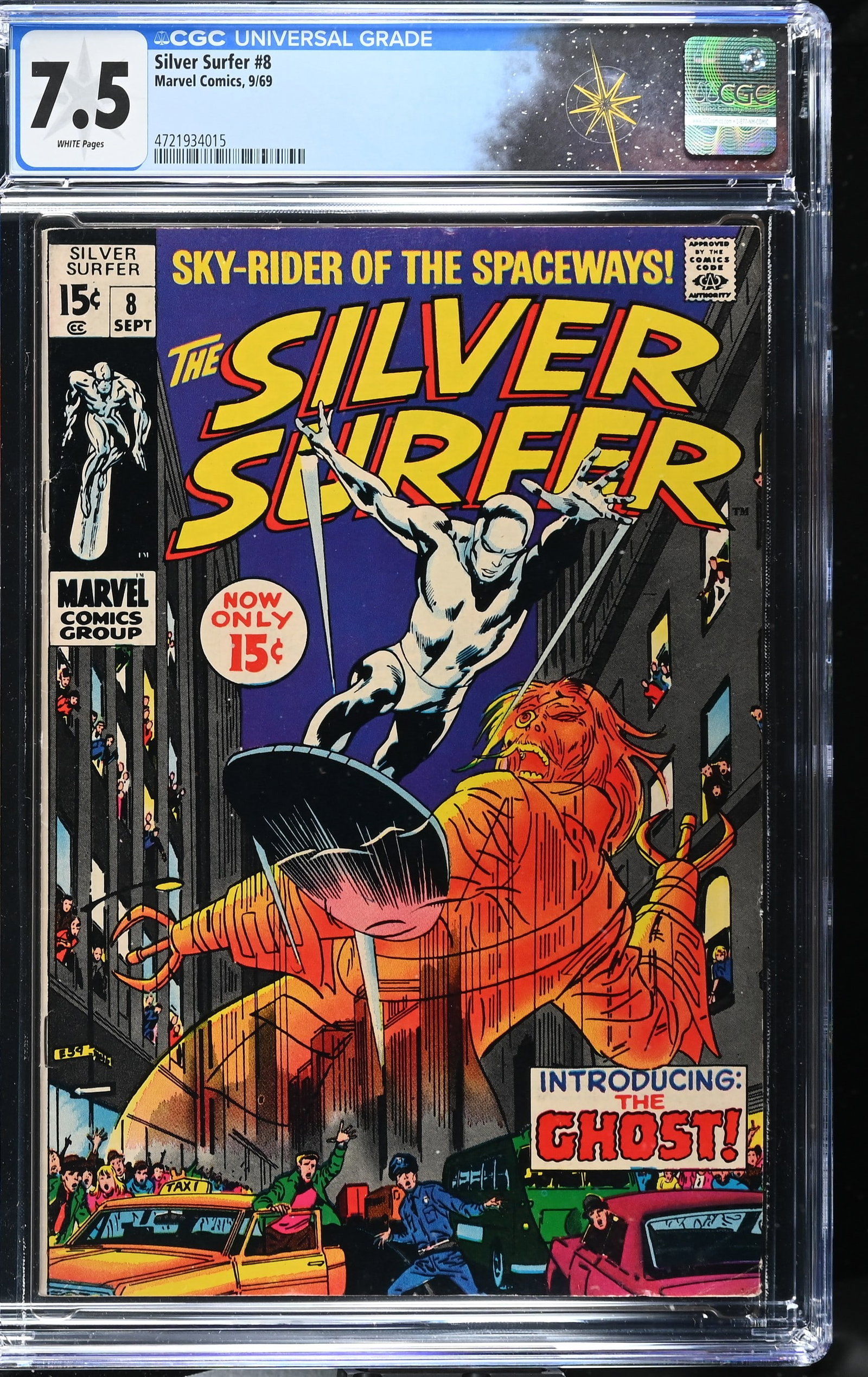 Silver Surfer #8 CGC 7.5 3rd Appearance of Mephisto "Now Strikes the Ghost!" (Marvel Comics, 1969) (1 of 2)