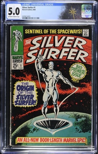 Silver Surfer #1 CGC 5.0 1st Appearance of Shalla-Ball (Marvel Comics, 1968) Off-White to White (1 of 2)