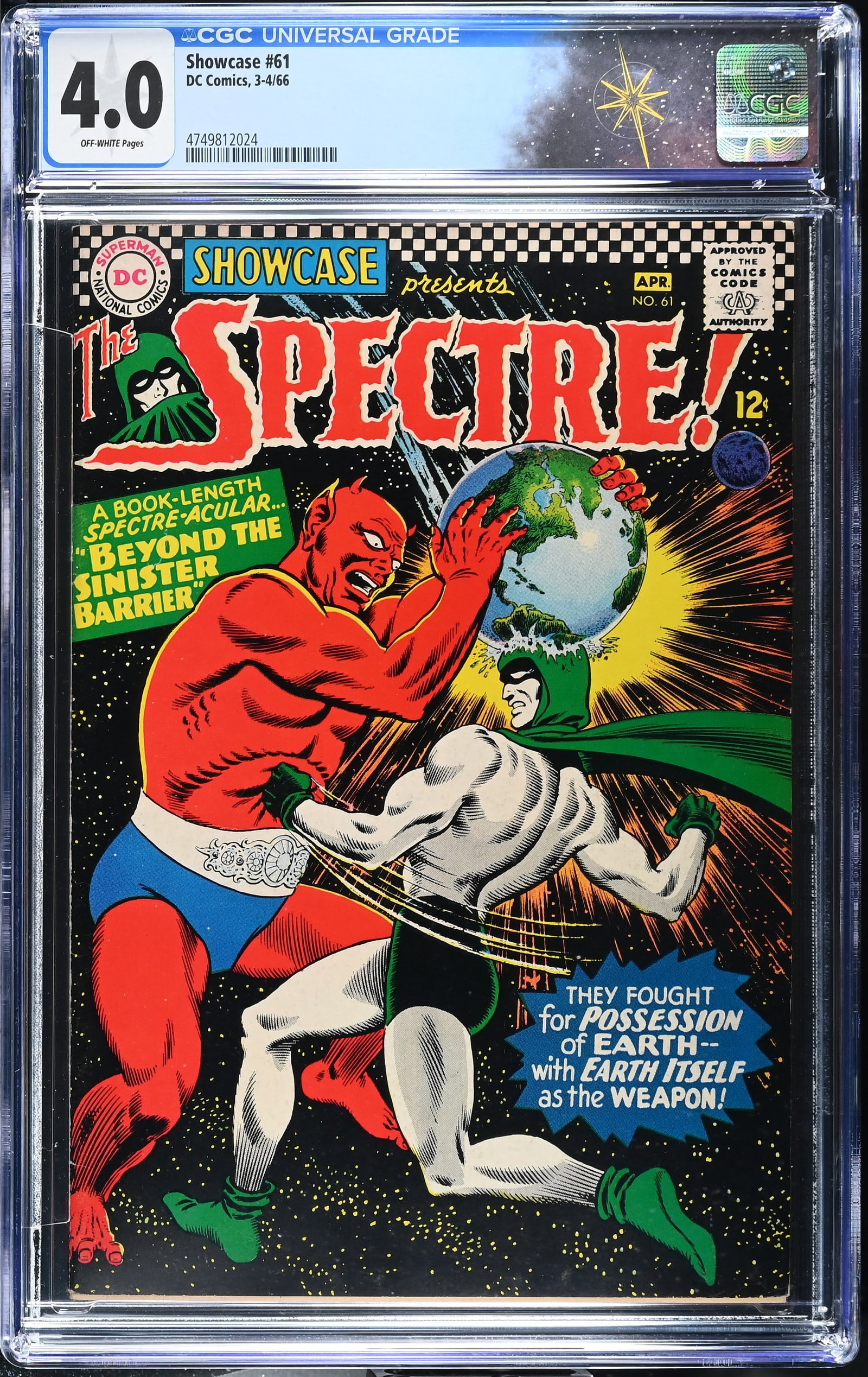 Showcase #61 CGC 4.0 "Beyond the Sinister Barrier!" (DC Comics, 1966) Off-White Pages (1 of 2)