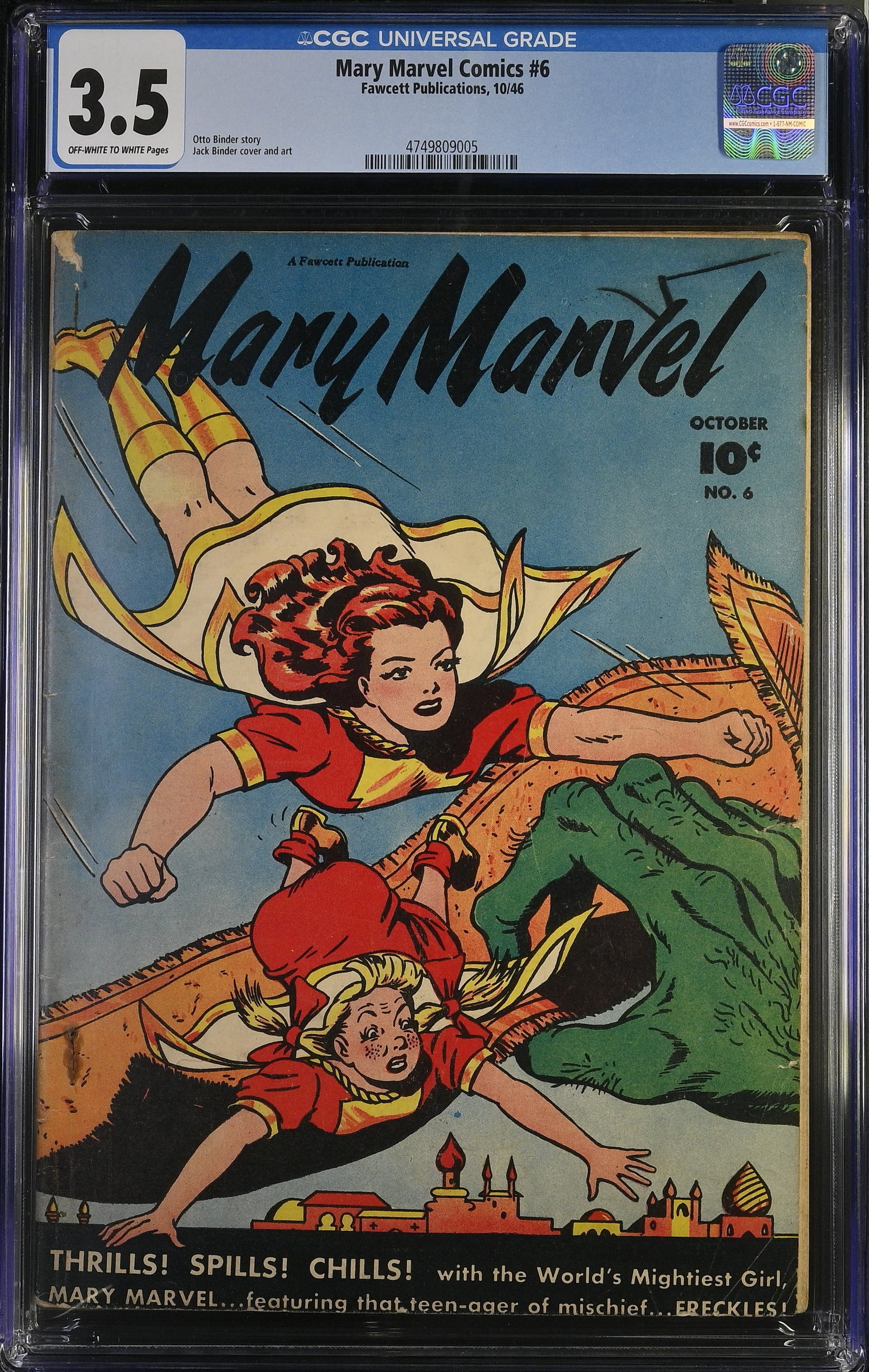 Mary Marvel Comics #6 CGC 3.5 (Fawcett Publications, 1946) Off-White to White Pages (1 of 2)